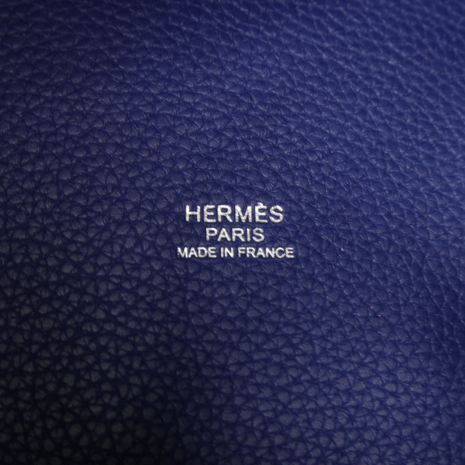 HERMES Clemence皮革Picotin PM銀扣手挽袋寶石藍色