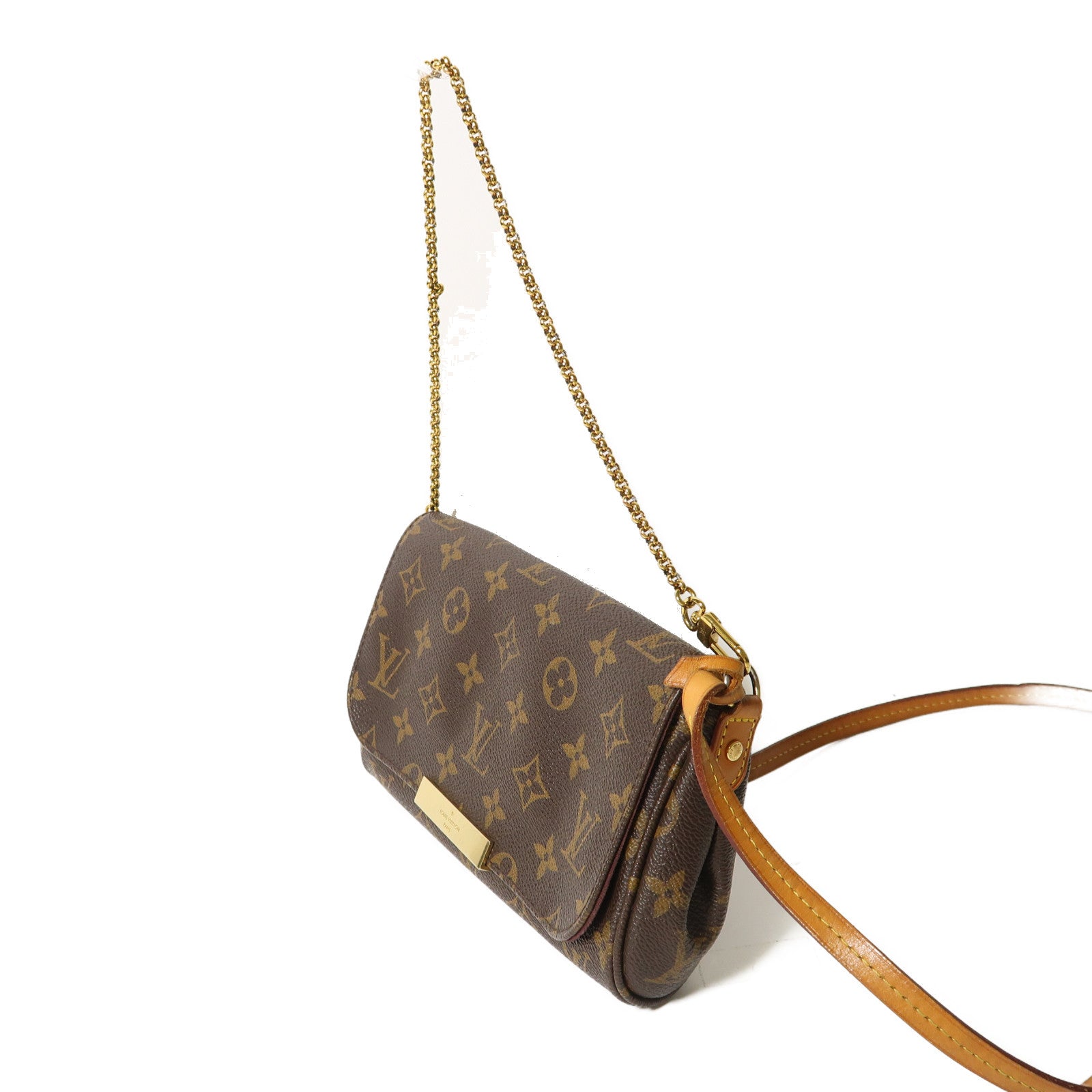LOUIS VUITTON Monogram Favorite PM金扣手挽肩背兩用袋啡色