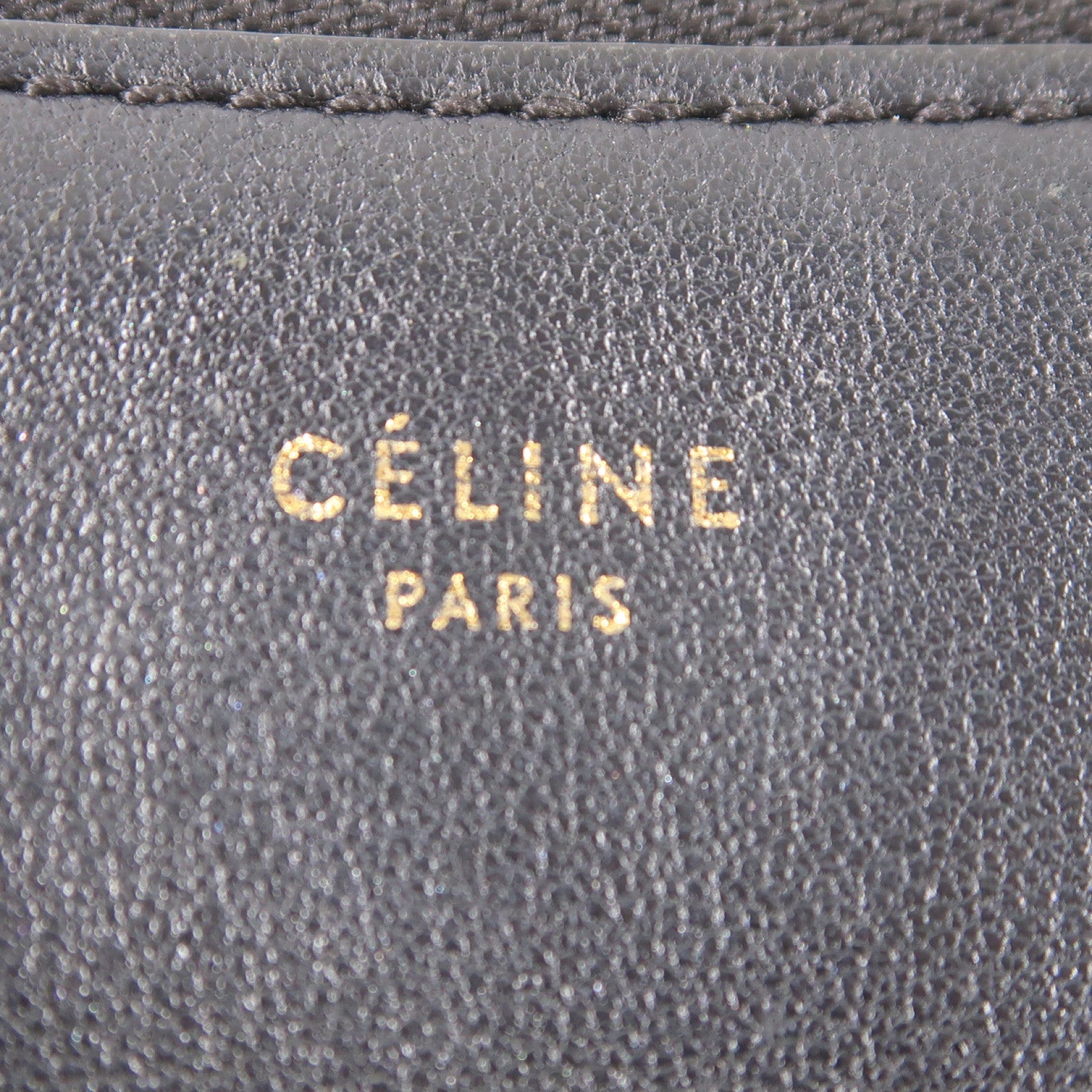 CELINE 【激減優惠】牛皮皮革Trio Small金扣肩背袋黑色