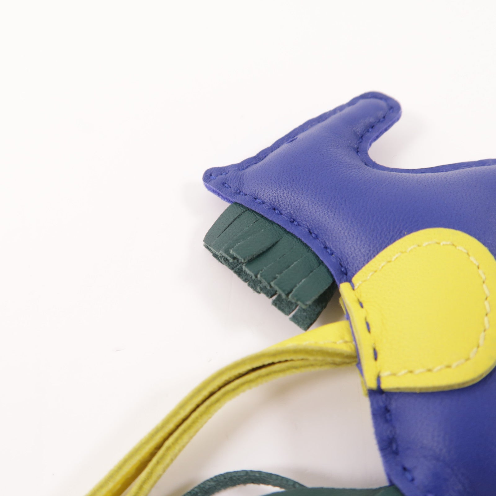 HERMES Swift皮革Rodeo PM掛飾7T Bleu Electrique