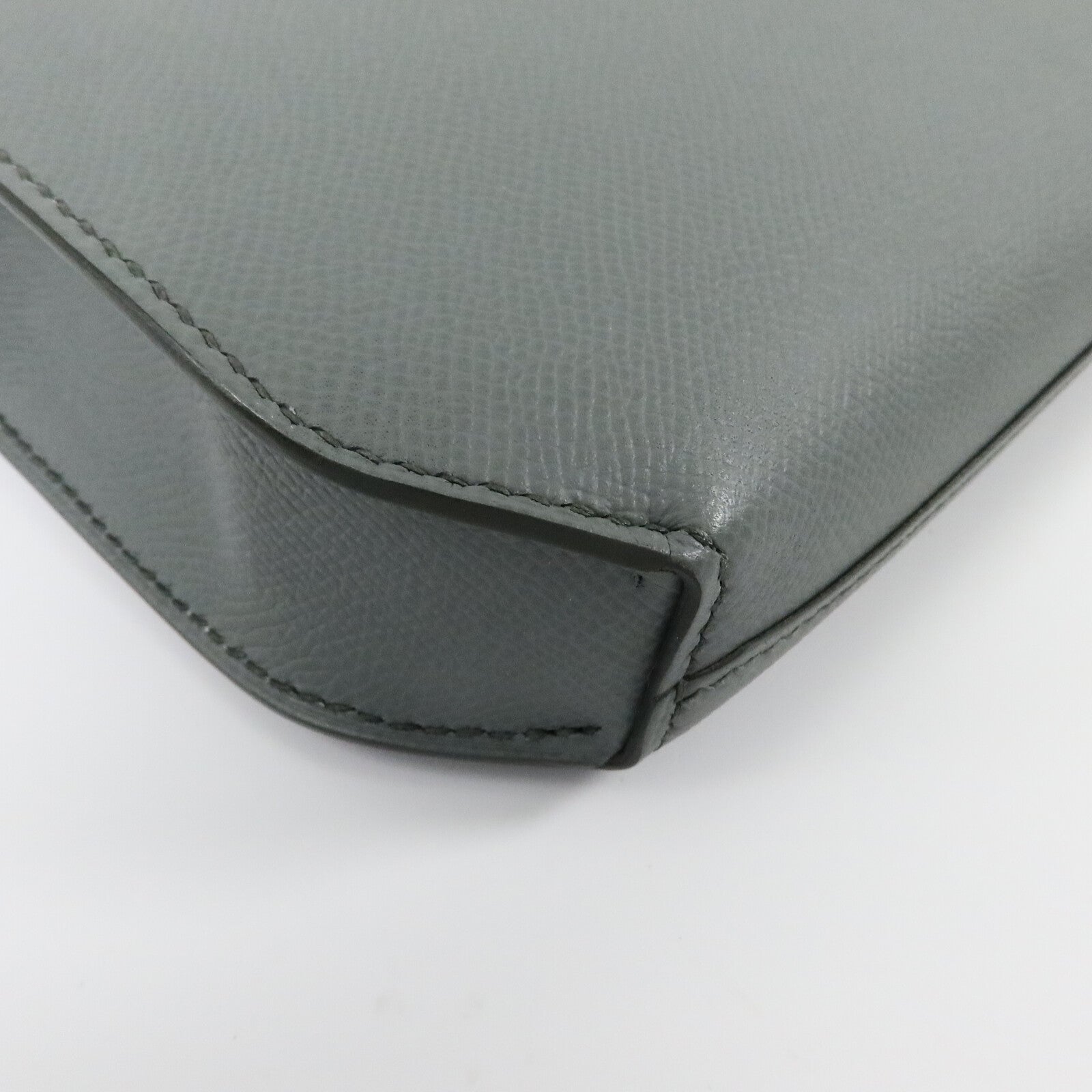HERMES Epsom皮革Kelly Depeches 25手拿包Vert Amande