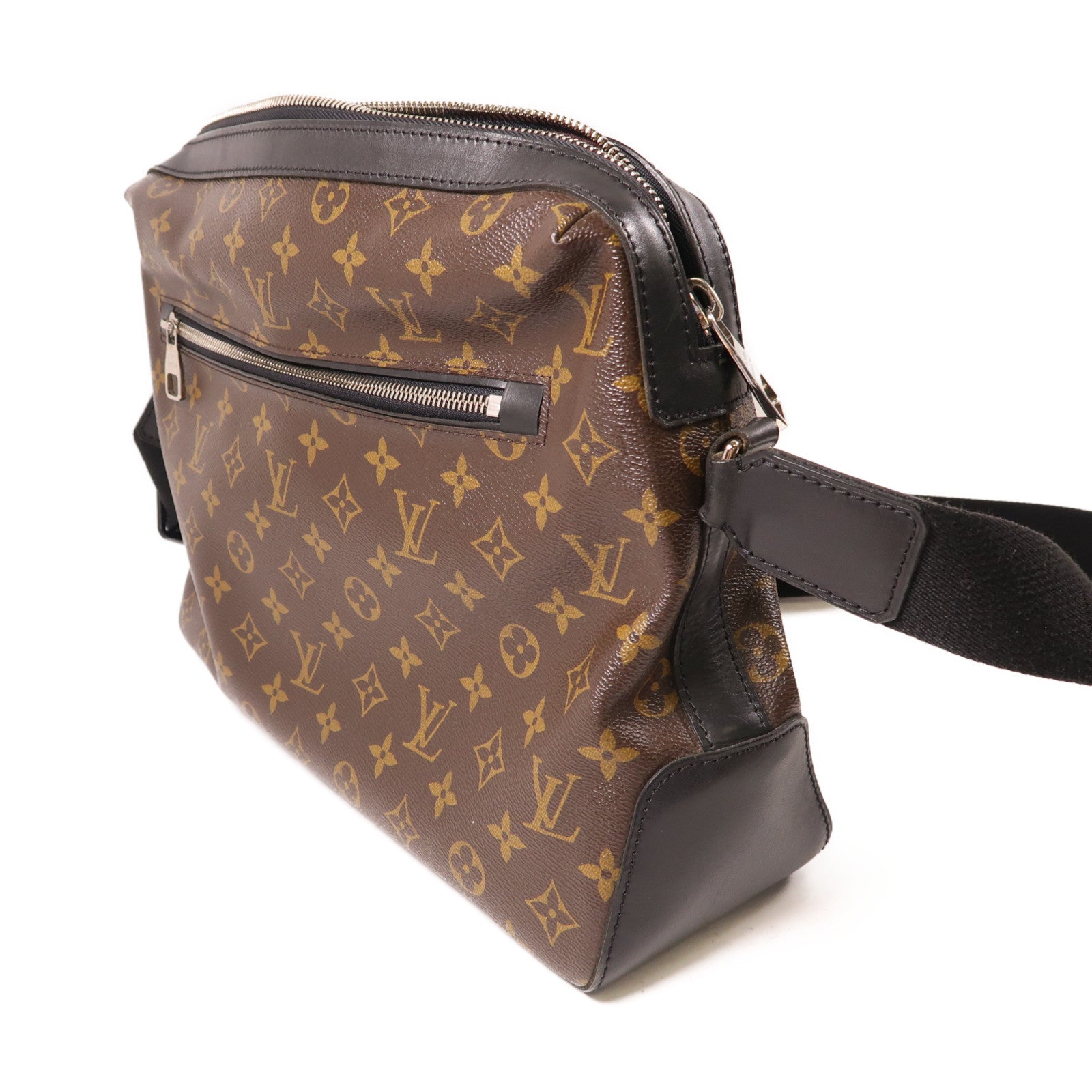 LOUIS VUITTON Monogram Macassar Torres銀扣斜孭袋啡色