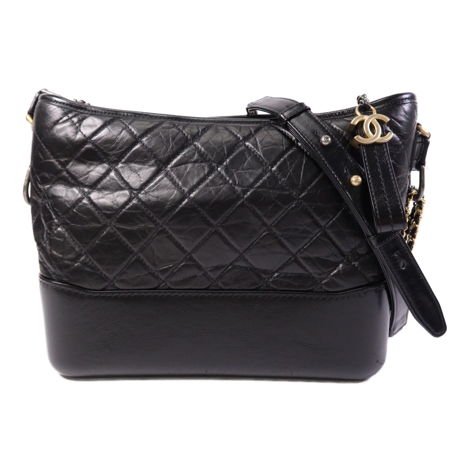 CHANEL 羊皮皮革Gabrirlle Large鏈帶肩背袋
