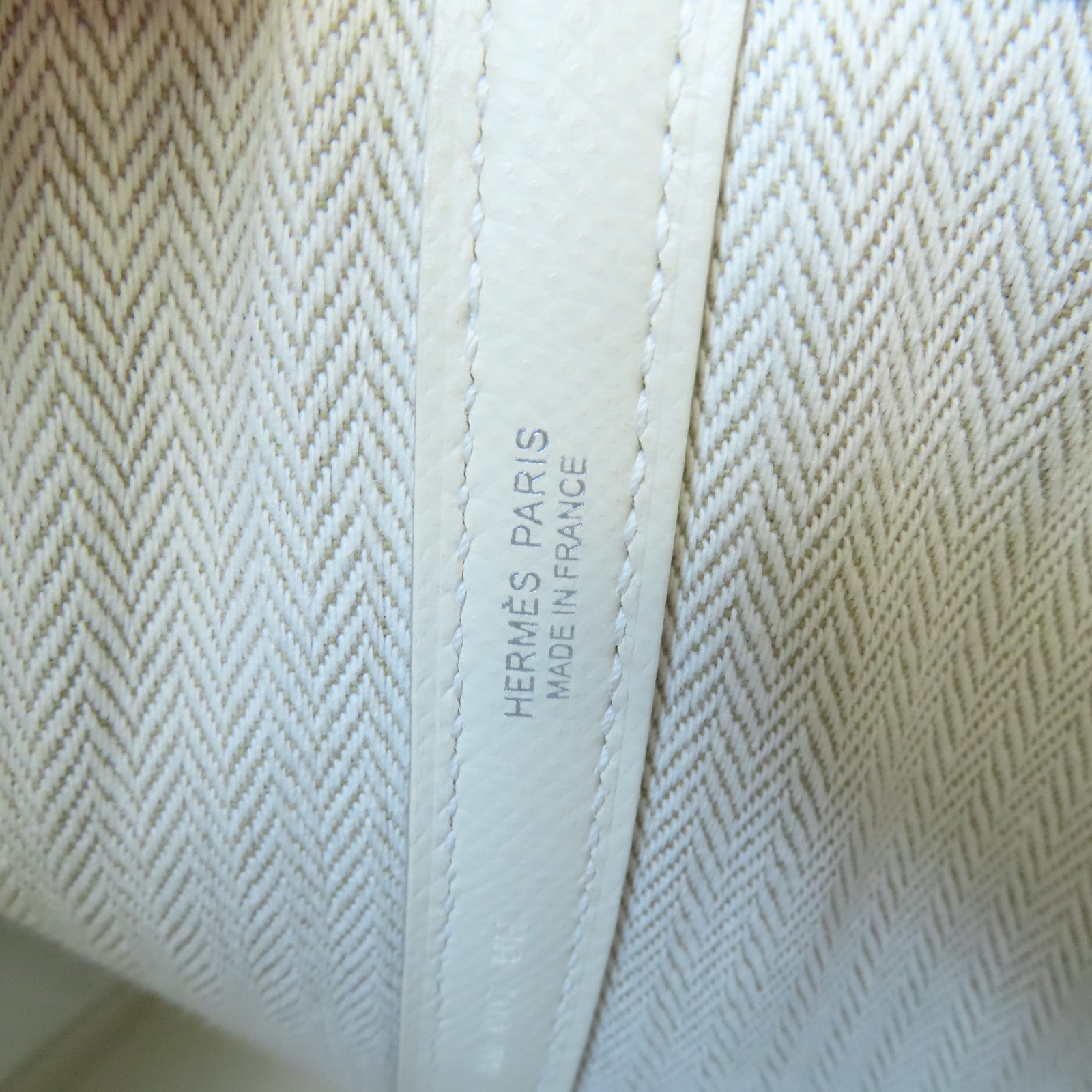 HERMES Epsom皮革Garden Party PM銀扣手挽袋Nata