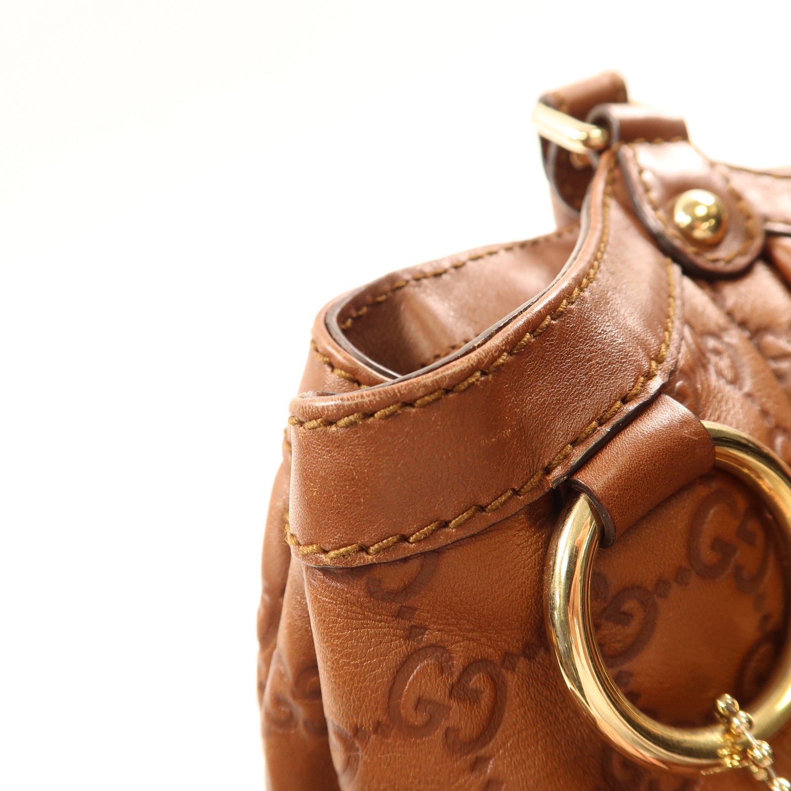 GUCCI 牛皮皮革Shoulder Bag金扣肩背袋