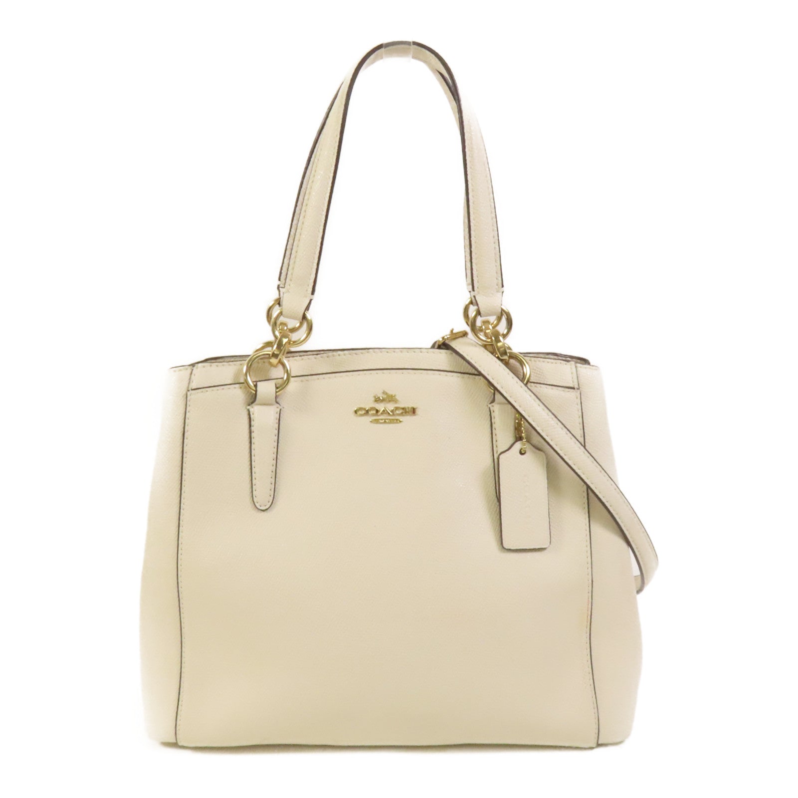 COACH 牛皮皮革Shoulder Bag金扣手挽肩背兩用袋