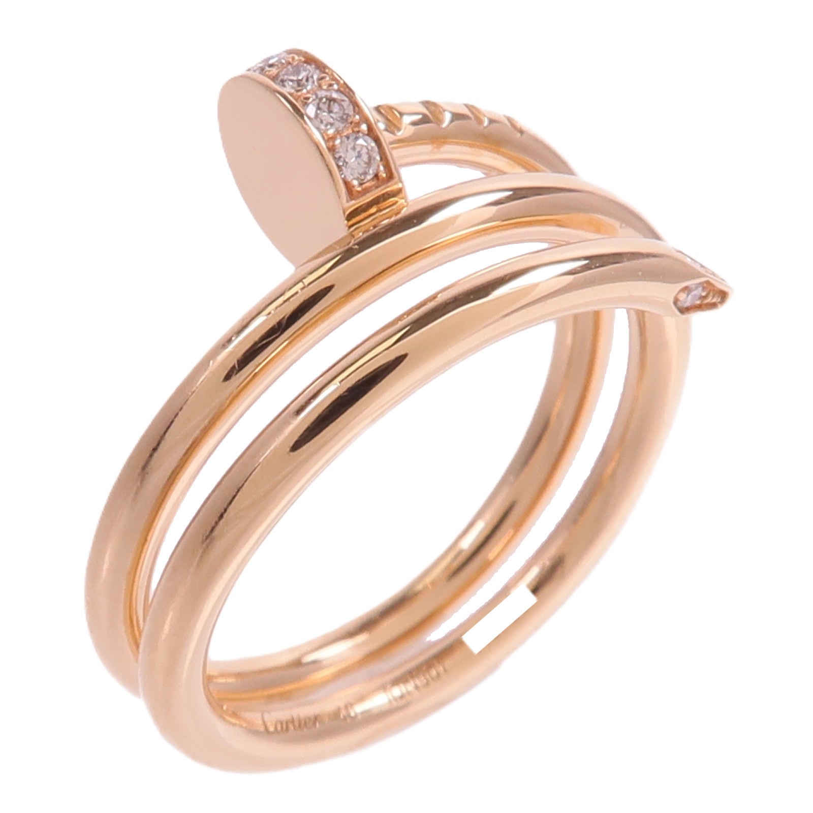 CARTIER 18K玫瑰金Just Un Clou Diamond Ring戒指