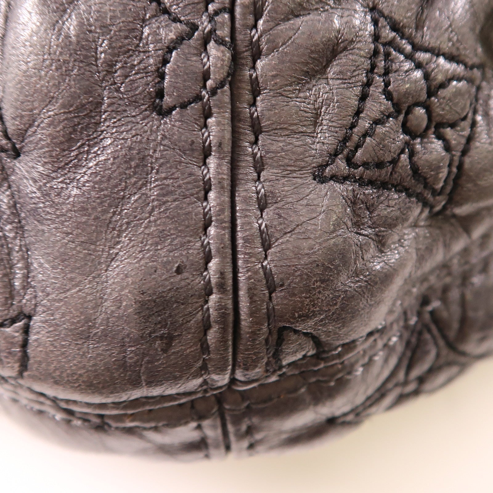 LOUIS VUITTON 羊皮皮革Nimbus Olype PM金扣手挽袋
