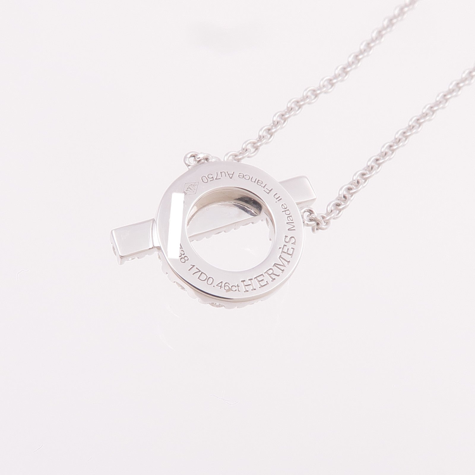 HERMES 【激減優惠】18K白金Finesse Pendant鑽石項鍊