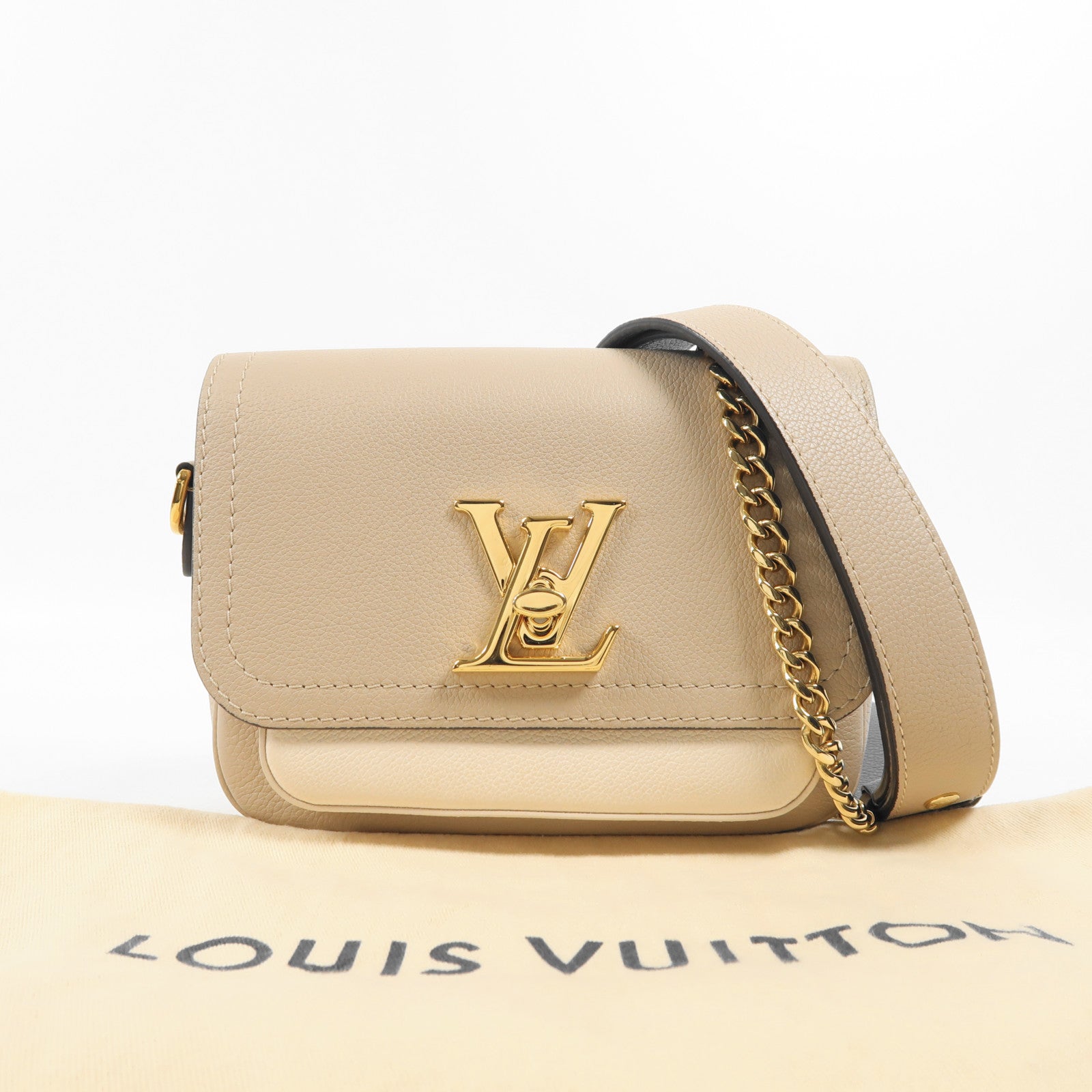 LOUIS VUITTON 牛皮皮革Lockme Tender金扣手挽肩背兩用袋