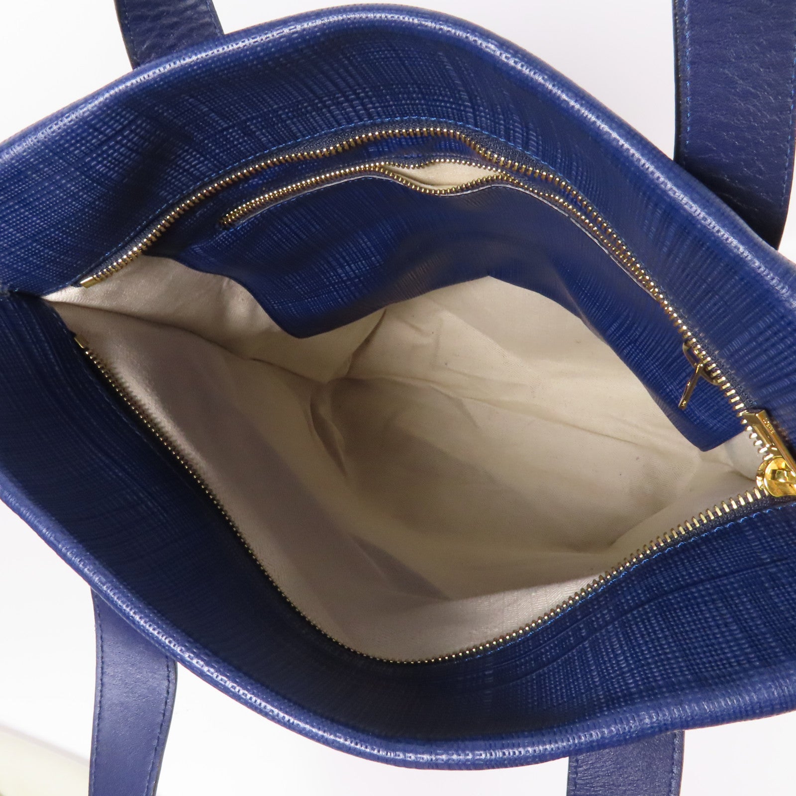 LOEWE 牛皮皮革Tote Bag金扣手挽袋深藍色