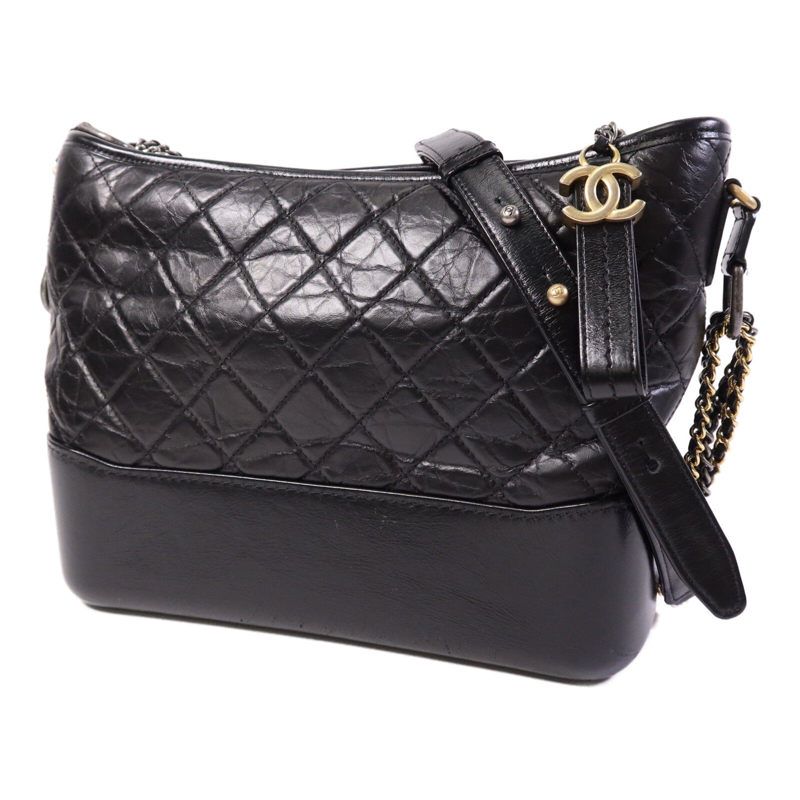 CHANEL 羊皮皮革Gabrirlle Large鏈帶肩背袋