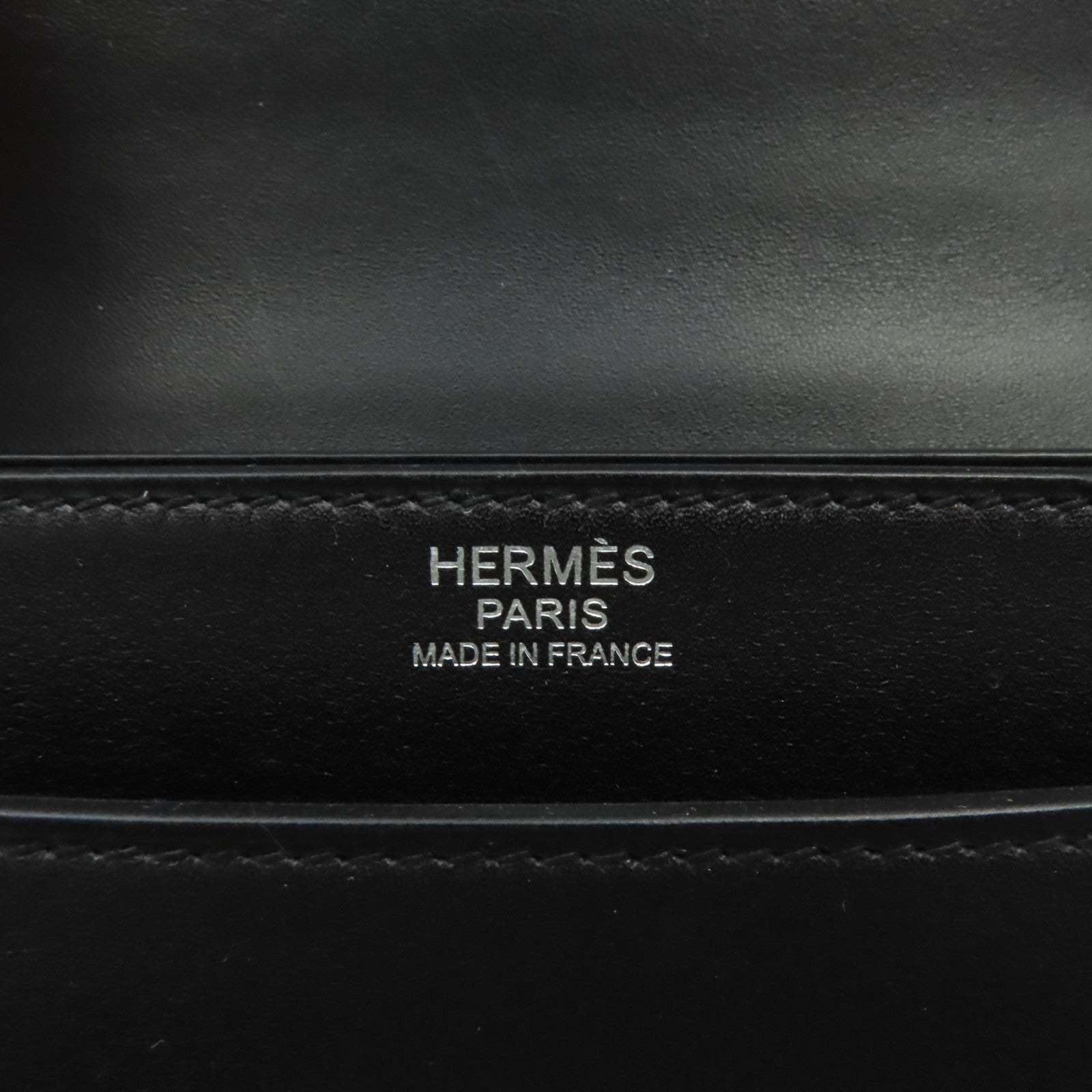 HERMES 【激減優惠】Evercolor皮革2002-20 Shoulder Bag銀扣肩背袋黑色