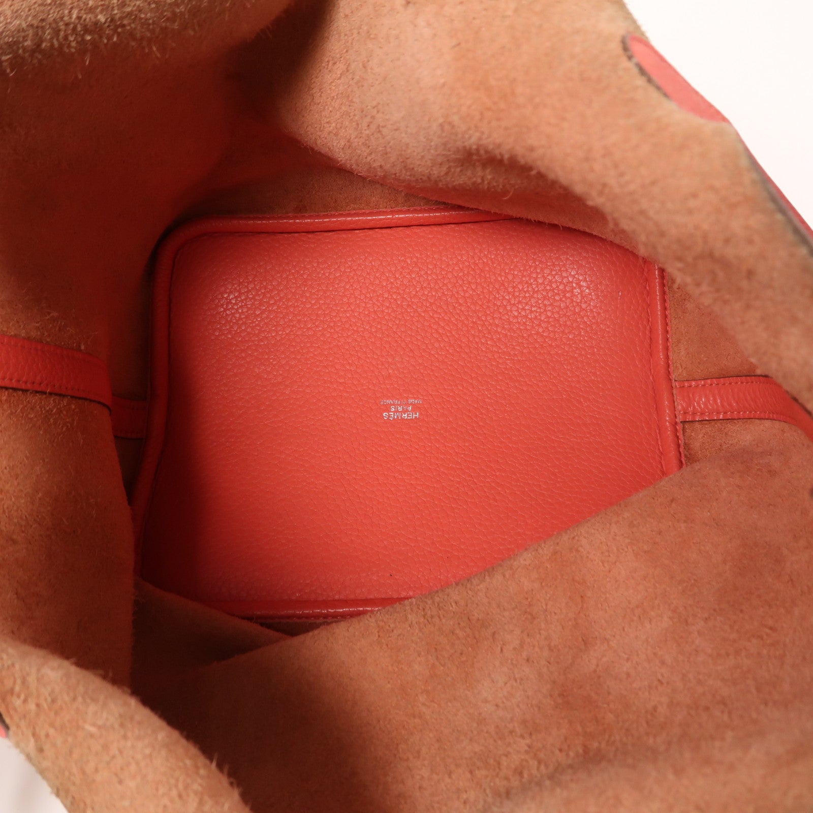 HERMES Clemence皮革Picotin MM銀扣手挽袋