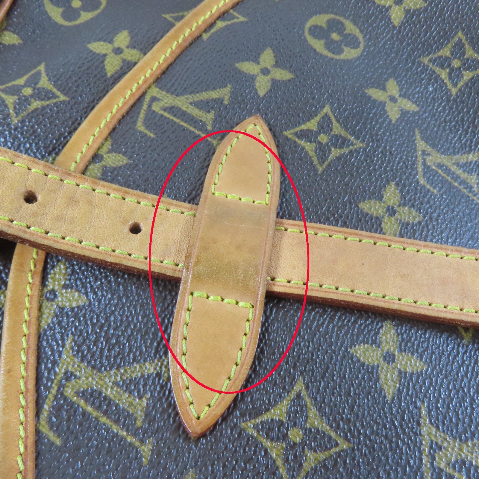 LOUIS VUITTON Monogram Saumur 30金扣肩背袋啡色