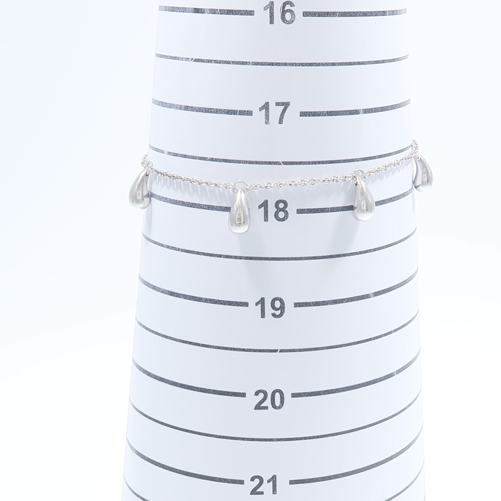 TIFFANY＆CO 925純銀Elsa Peretti Teardrop 5 Bracelet手鏈