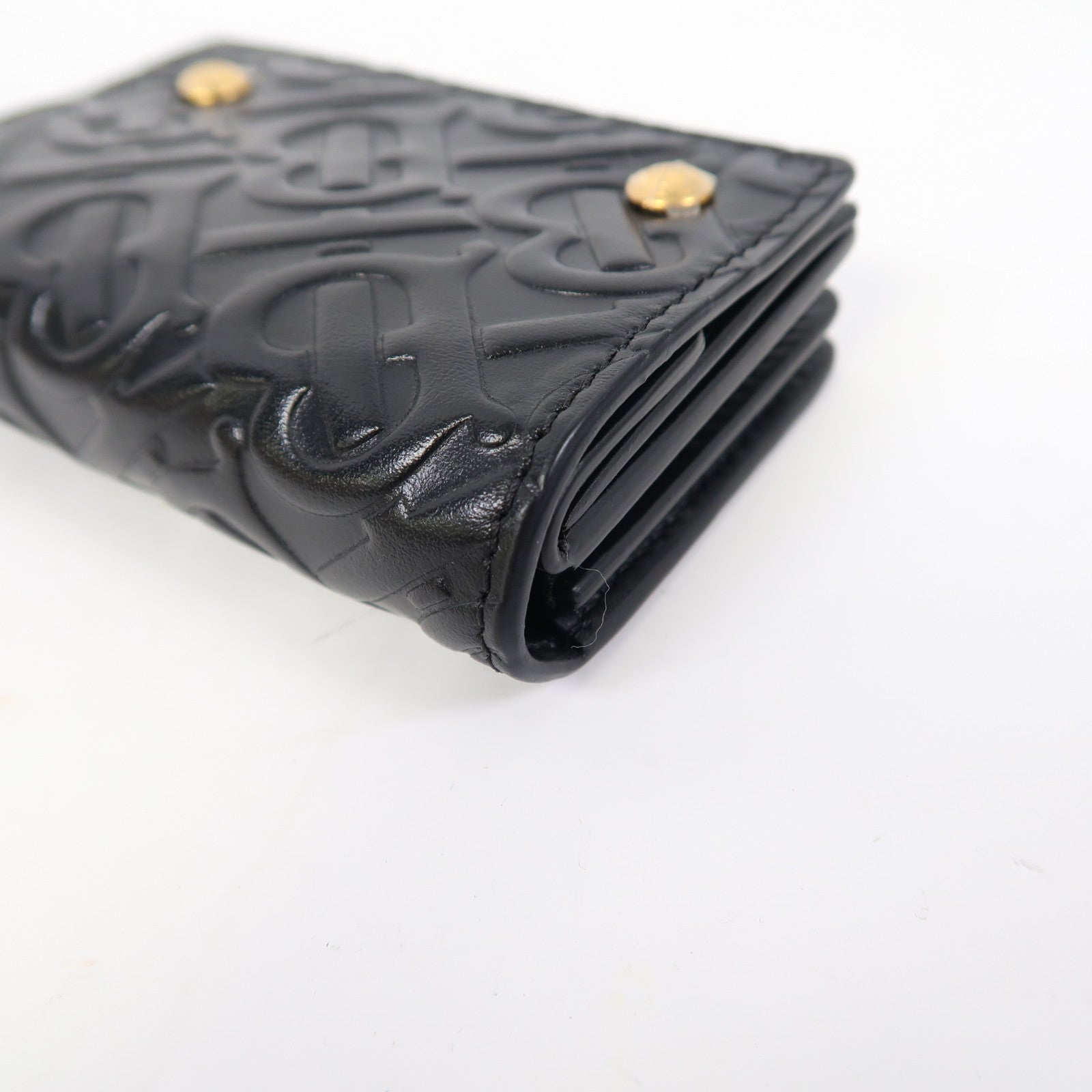 BURBERRY 牛皮皮革Card Case金扣卡片套黑色