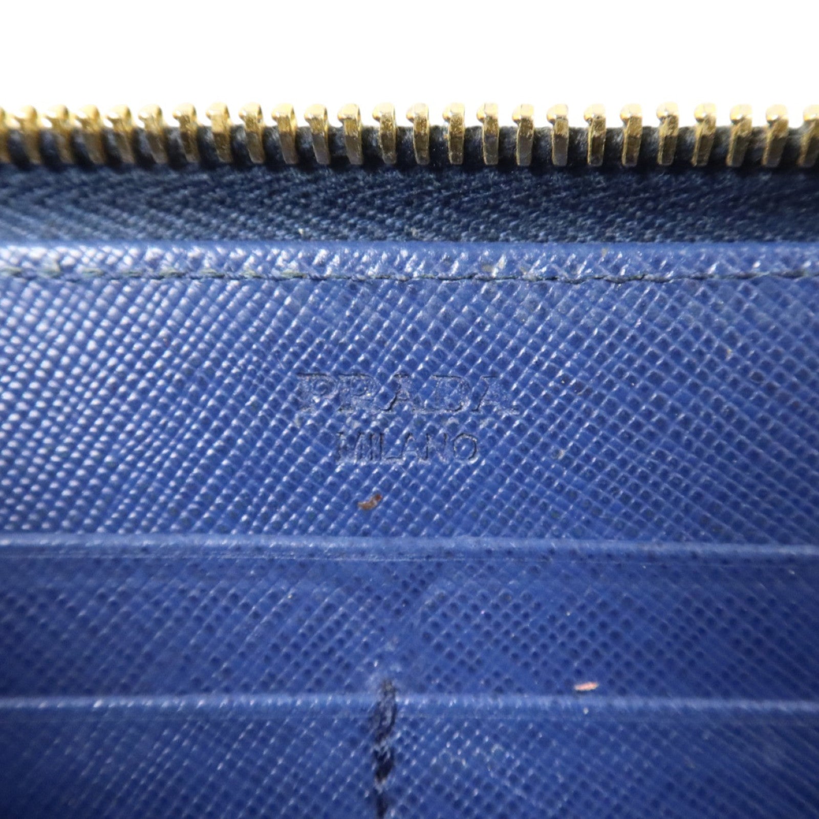 PRADA Saffiano皮革Zipper Long Wallet金扣長錢包