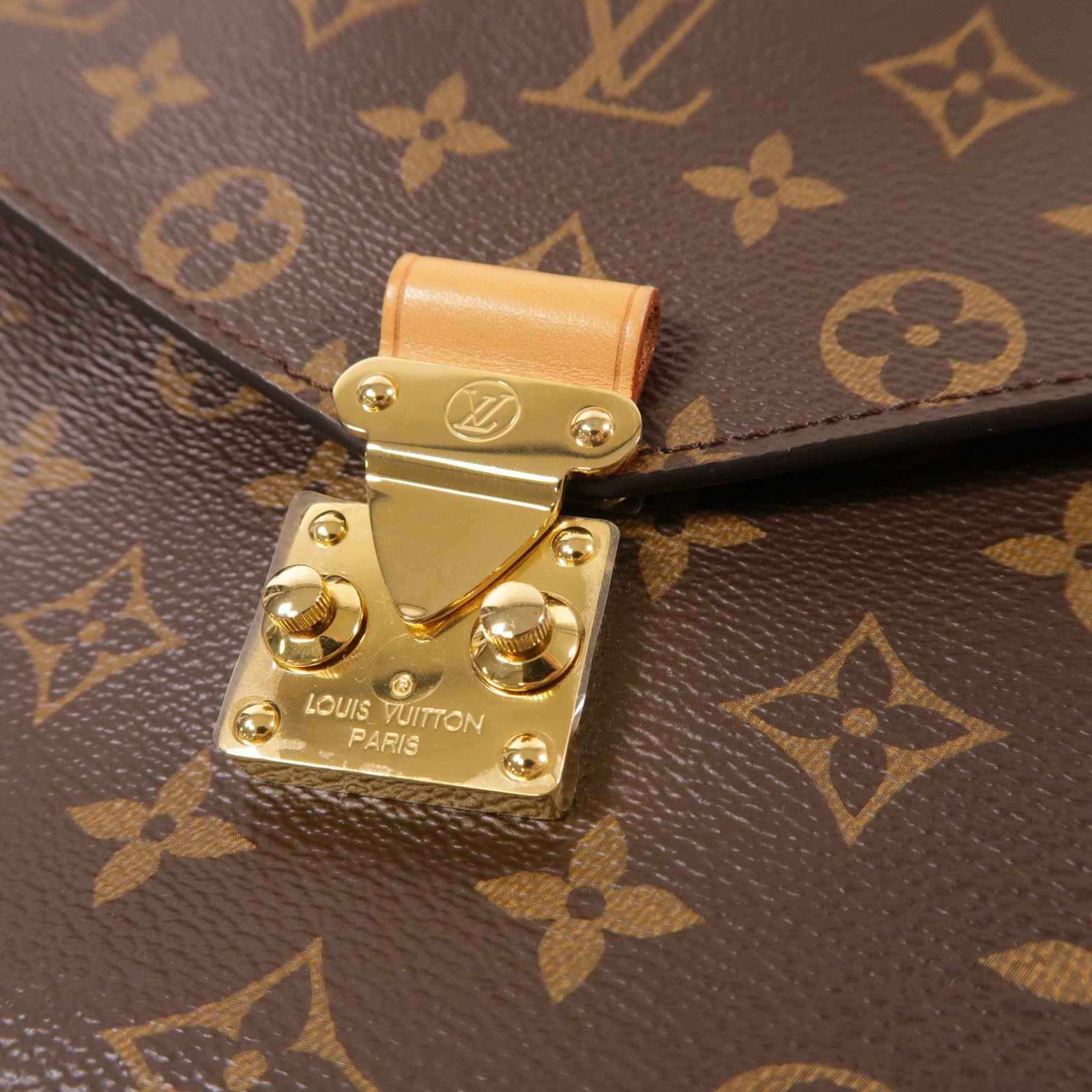LOUIS VUITTON Monogram Pochette Metis MM金扣手挽肩背兩用袋棕色