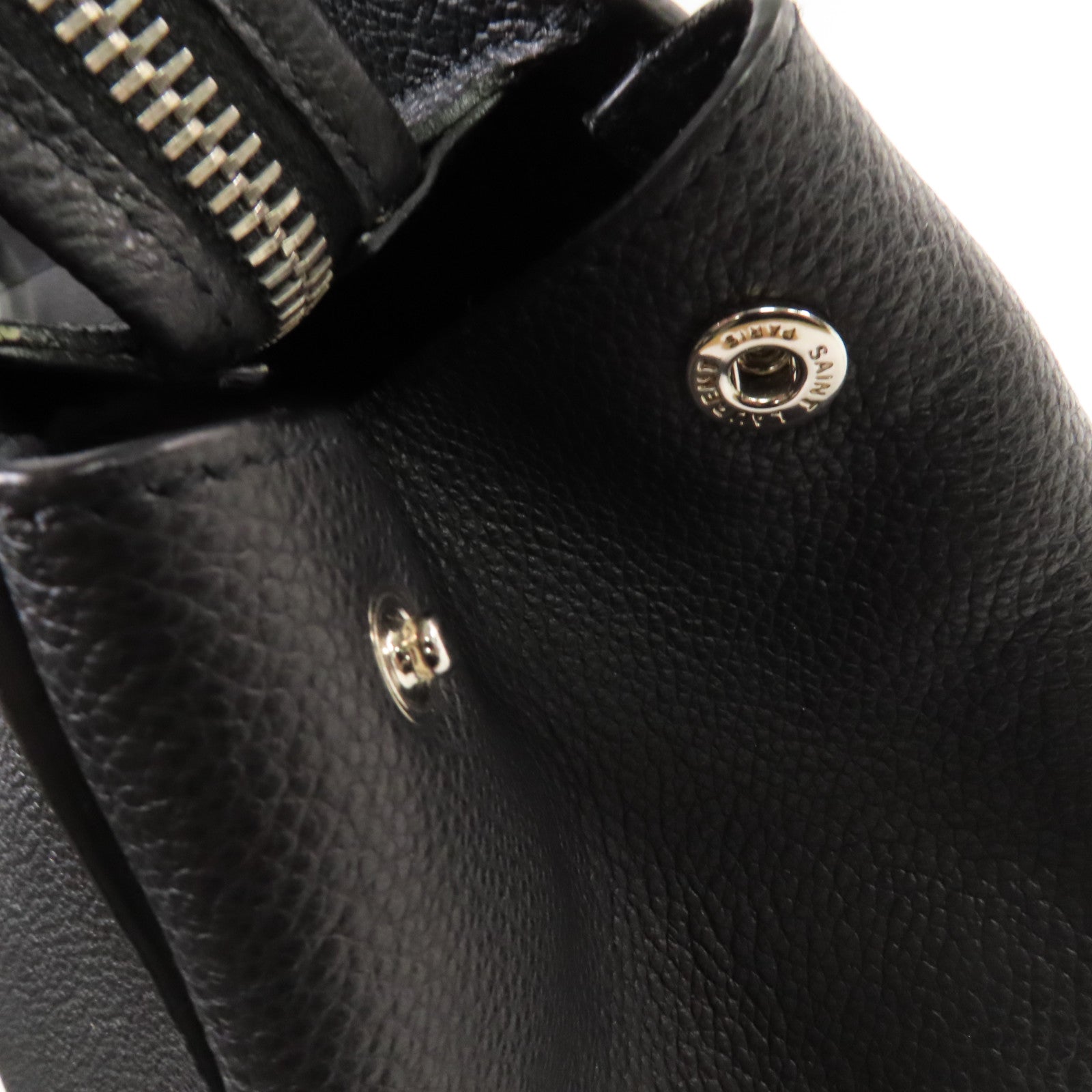 SAINT LAURENT 牛皮皮革Cabas Rive Gauche Bag手挽肩背兩用袋黑色