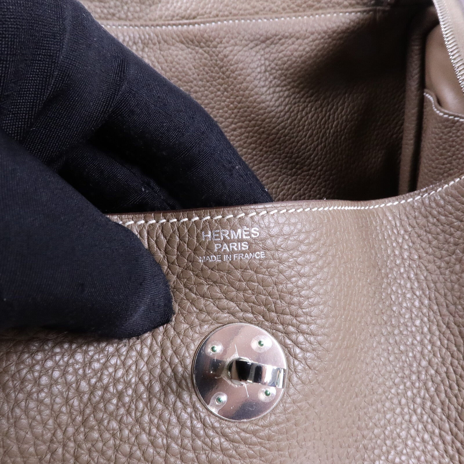HERMES Clemence皮革Lindy 34手挽肩背兩用袋