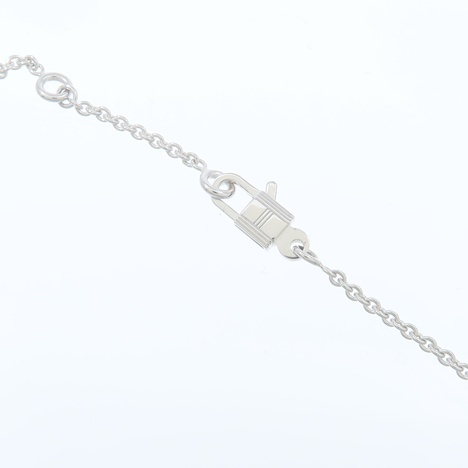HERMES 18K白金Kelly Cadenas Pendant鑽石項鍊