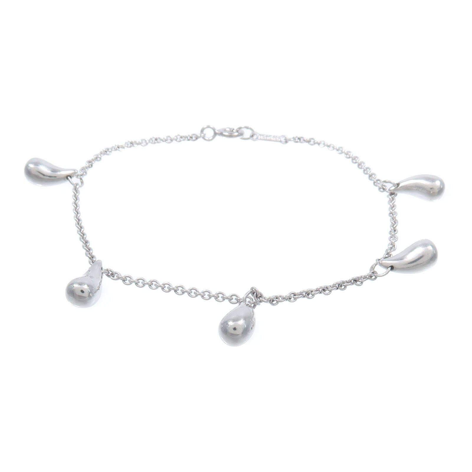 TIFFANY＆CO 925純銀Elsa Peretti Teardrop 5 Bracelet手鏈