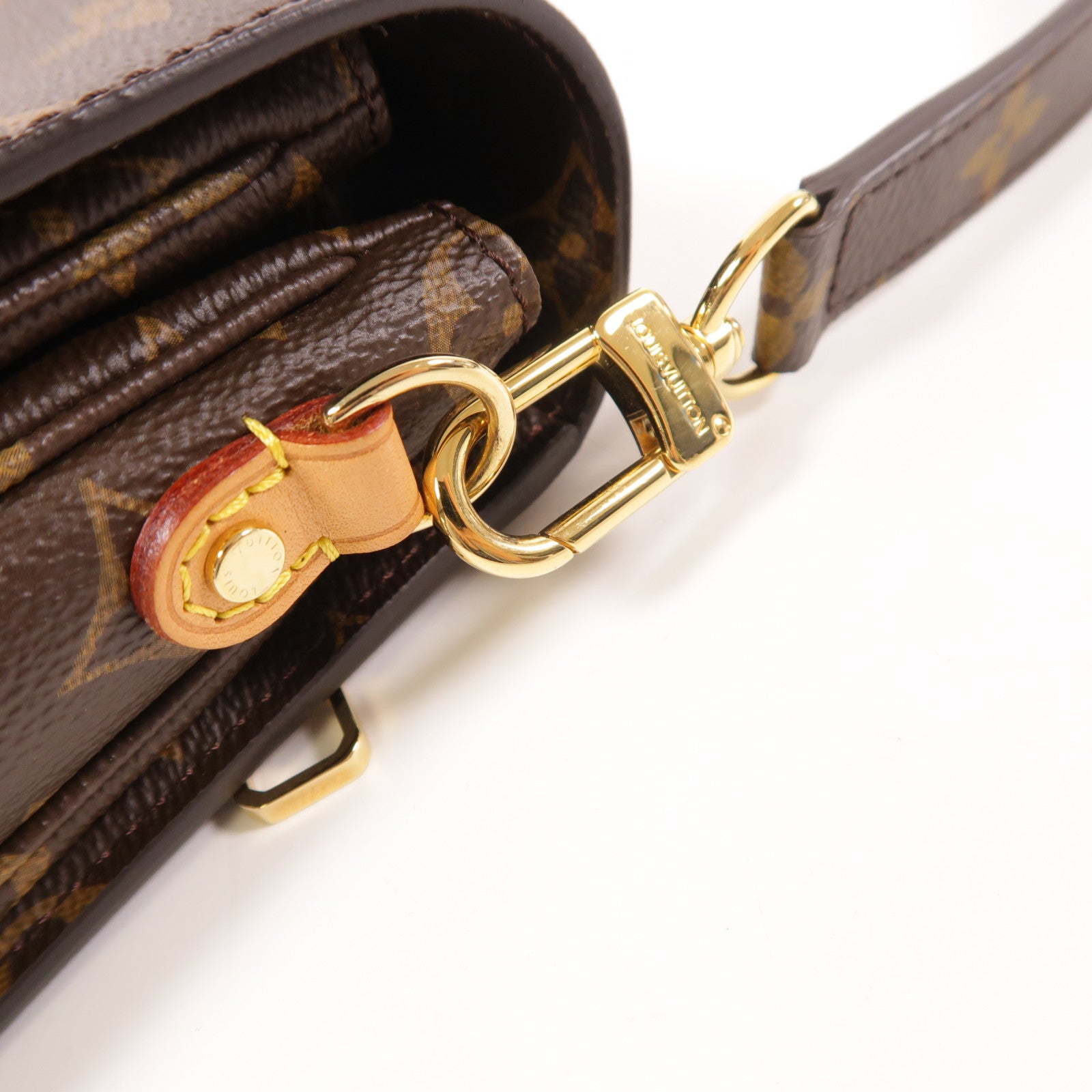 LOUIS VUITTON Monogram Pochette Metis MM金扣手挽肩背兩用袋棕色