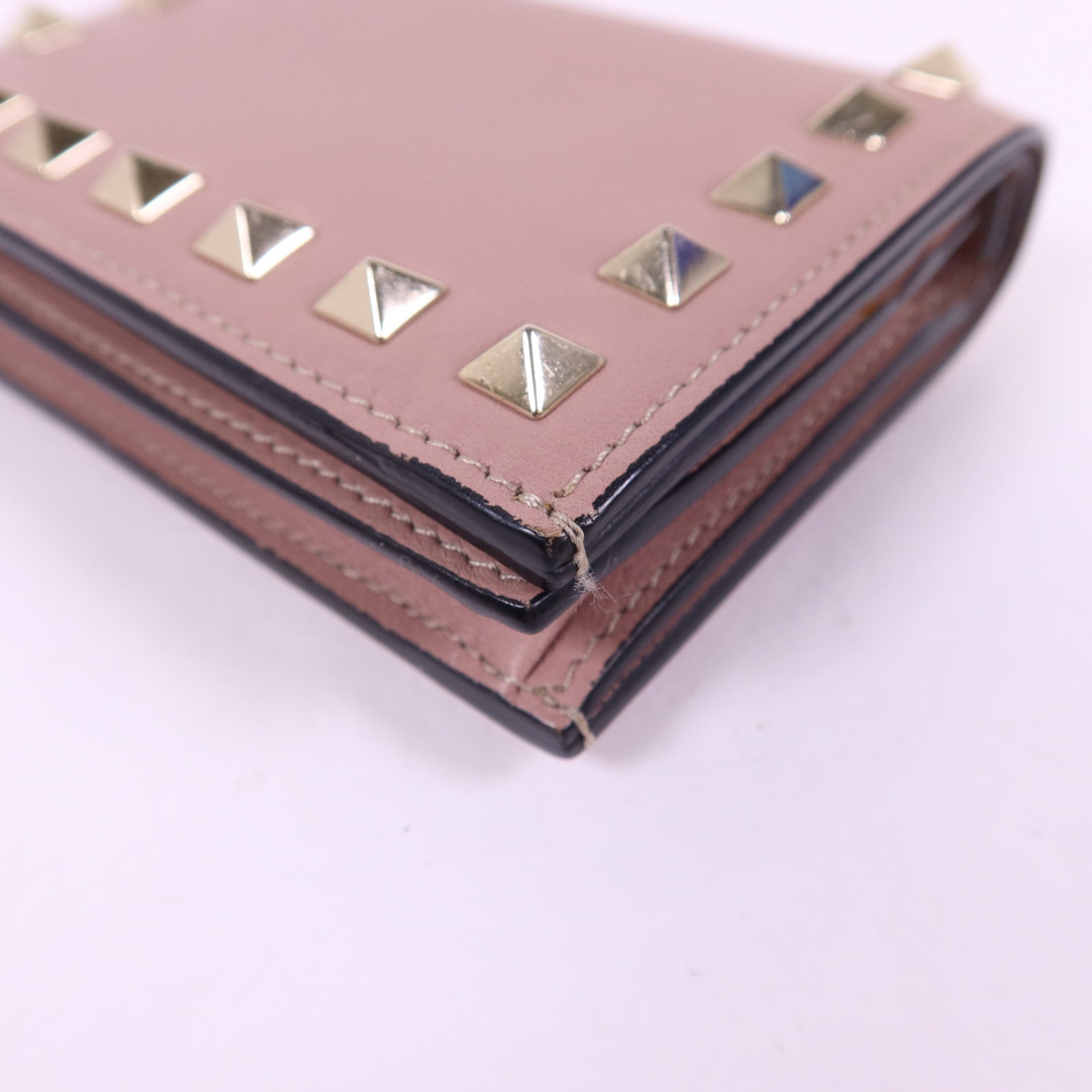 Valentino 牛皮皮革Bifold Wallet金扣錢包