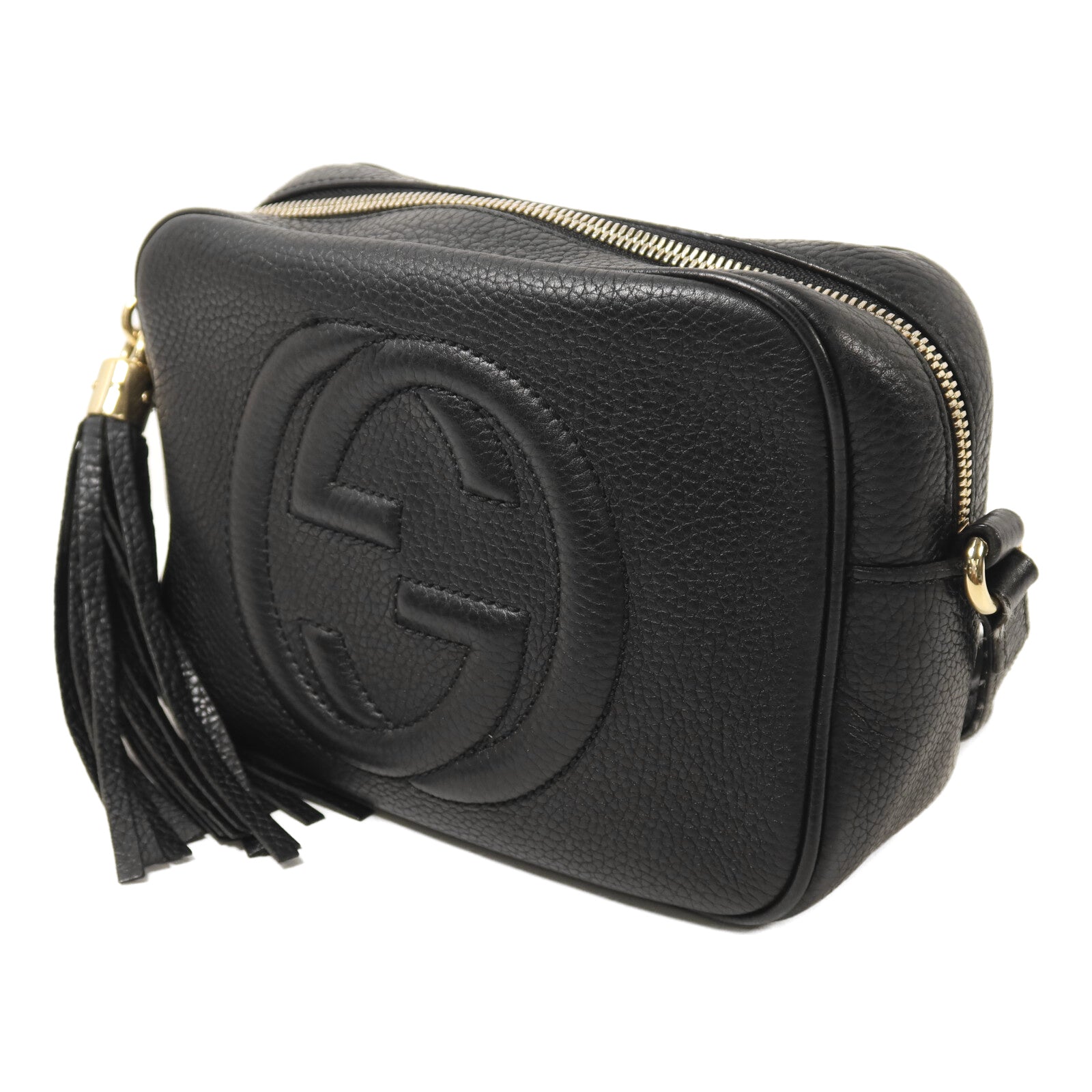 GUCCI 牛皮皮革Soho Disco金扣肩背袋