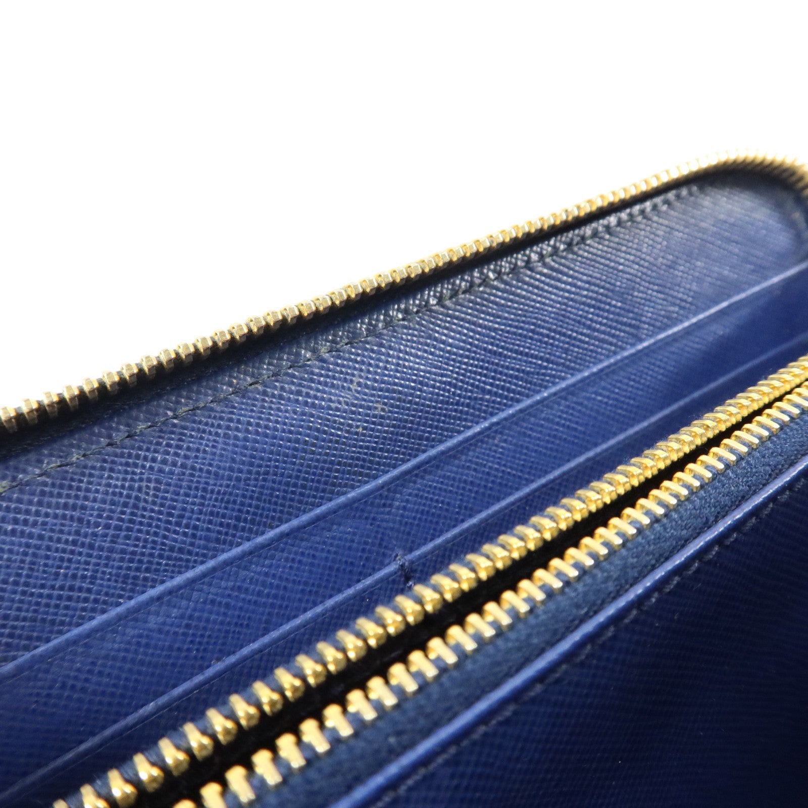 PRADA Saffiano皮革Zipper Long Wallet金扣長錢包