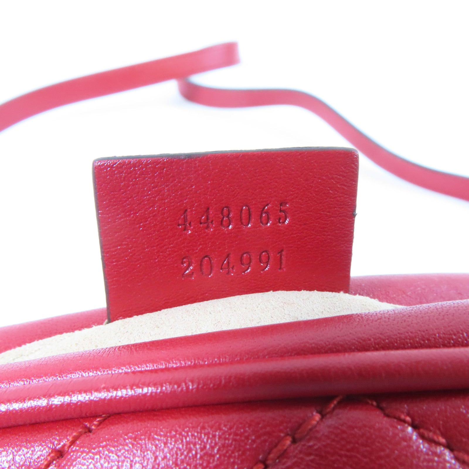 GUCCI 【激減優惠】牛皮皮革GG Marmont金扣肩背袋紅色