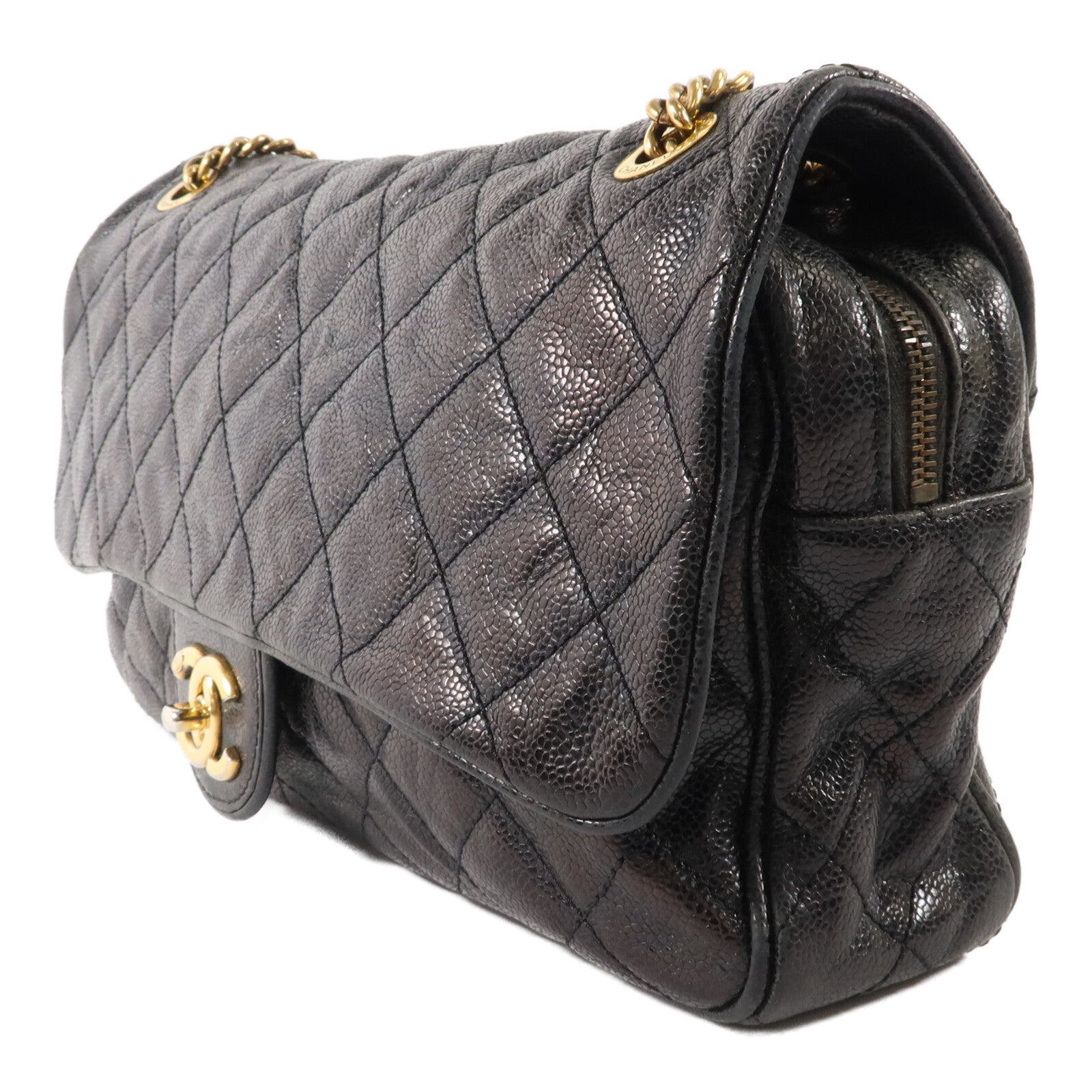 CHANEL 牛皮皮革Chain Shoulder鏈帶肩背袋