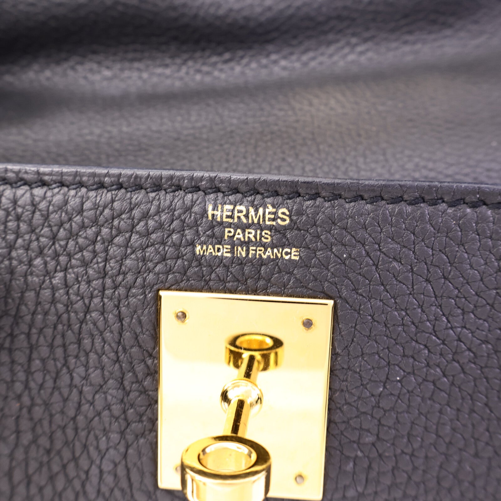 HERMES Clemence皮革Kelly 28手挽肩背兩用袋Plomb
