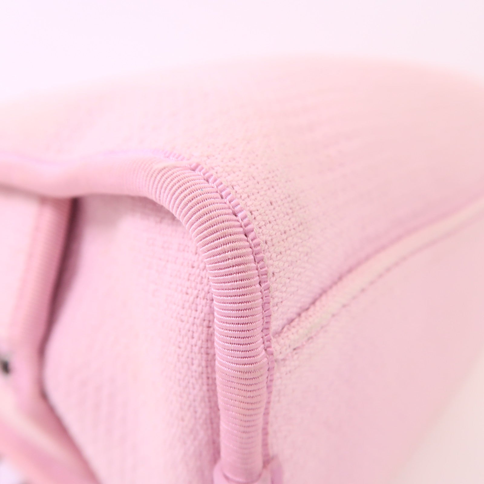 CHANEL 帆布Deauville Bowling Bag銀扣手挽肩背兩用袋