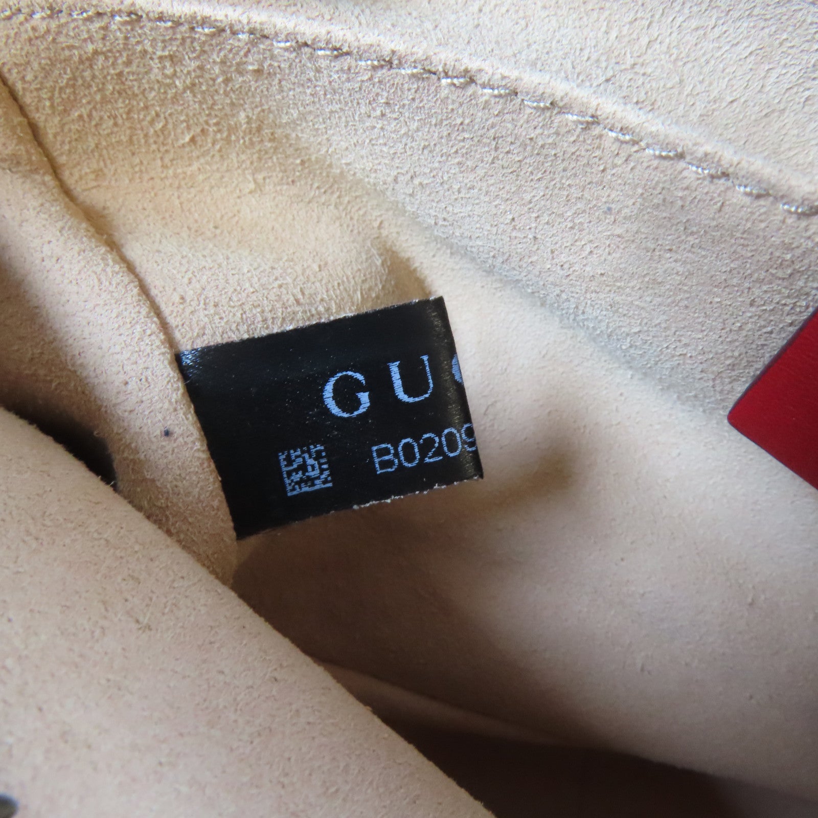 GUCCI 【激減優惠】牛皮皮革GG Marmont金扣肩背袋紅色
