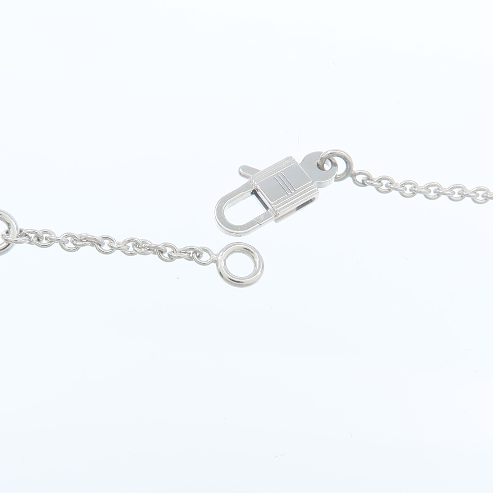 HERMES 18K白金Kelly Cadenas Pendant鑽石項鍊