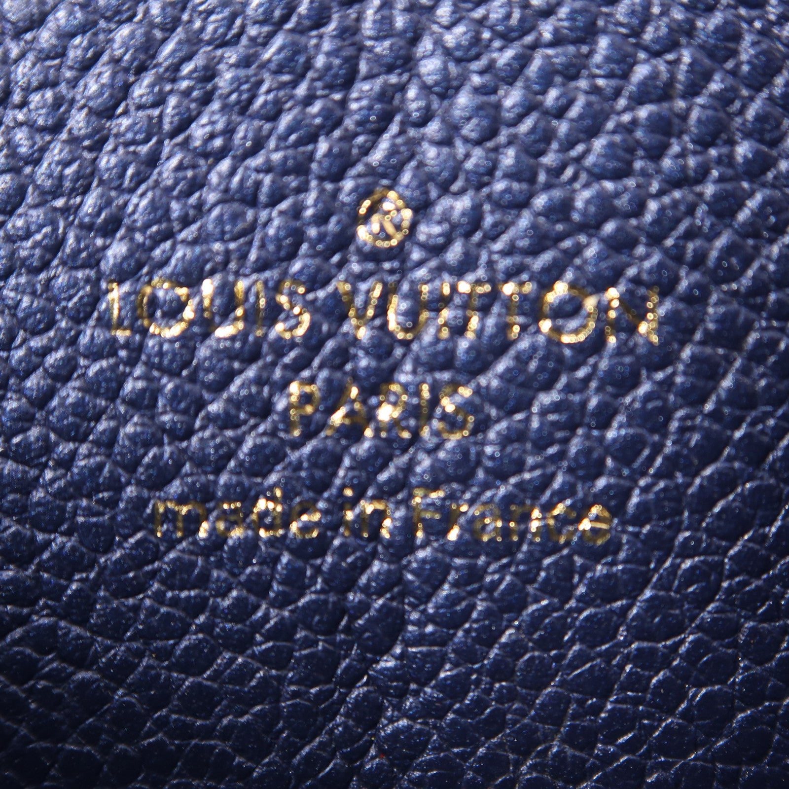 LOUIS VUITTON Monogram Empreinte Zippy Long Wallet金扣長錢包藍色