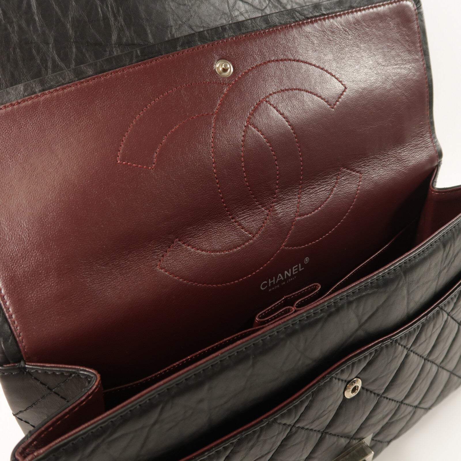 CHANEL 牛皮皮革2.55 Large鏈帶肩背袋