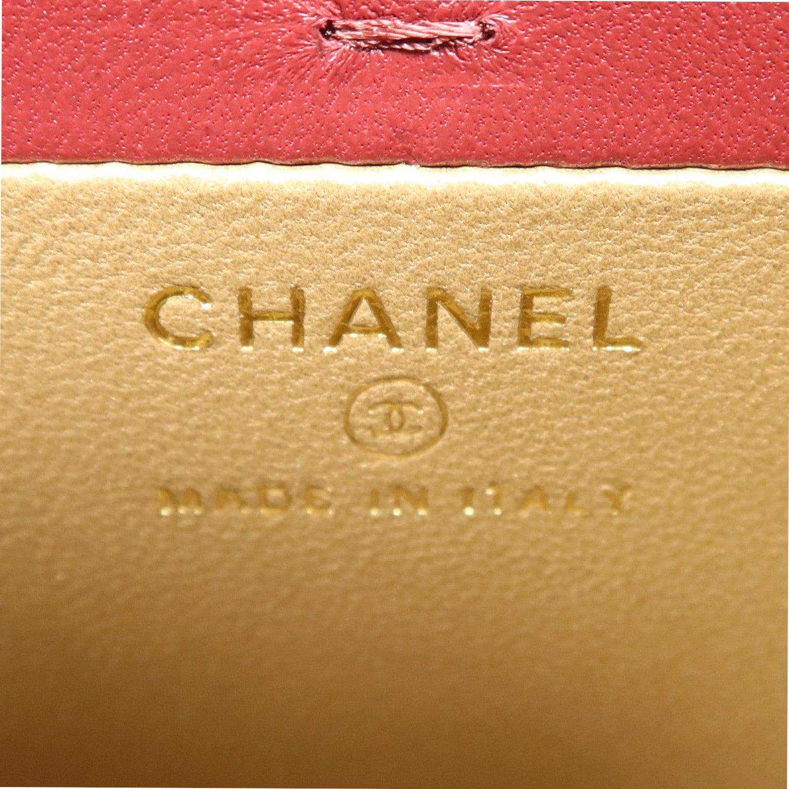 CHANEL 羊皮皮革Mini Vanity Case金扣鏈帶肩背袋