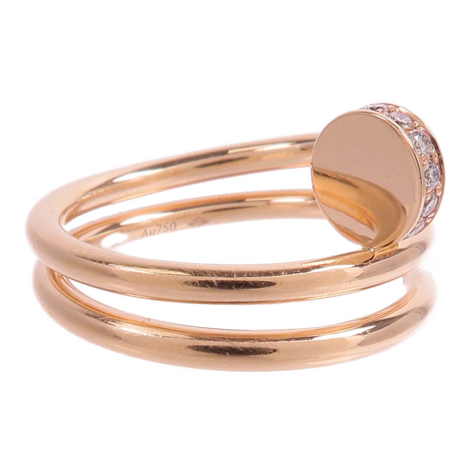 CARTIER 18K玫瑰金Just Un Clou Diamond Ring戒指