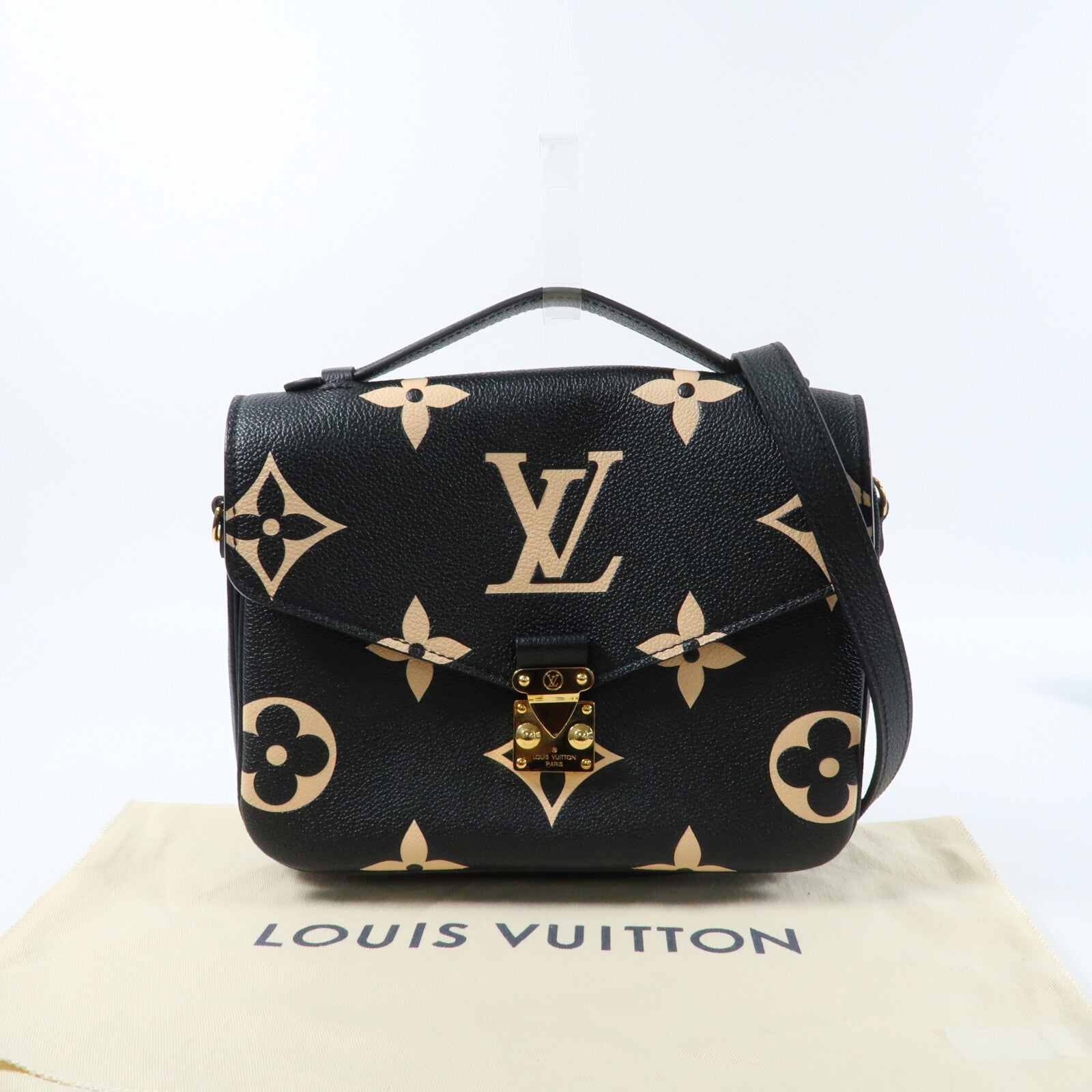 LOUIS VUITTON Monogram Empreinte Pochette Metis金扣手挽肩背兩用袋