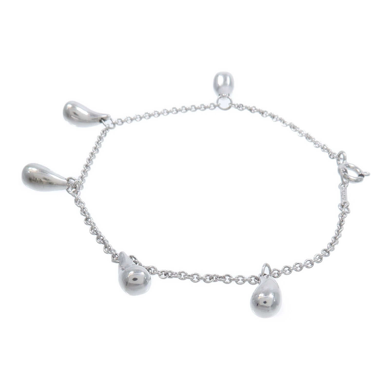 TIFFANY＆CO 925純銀Elsa Peretti Teardrop 5 Bracelet手鏈