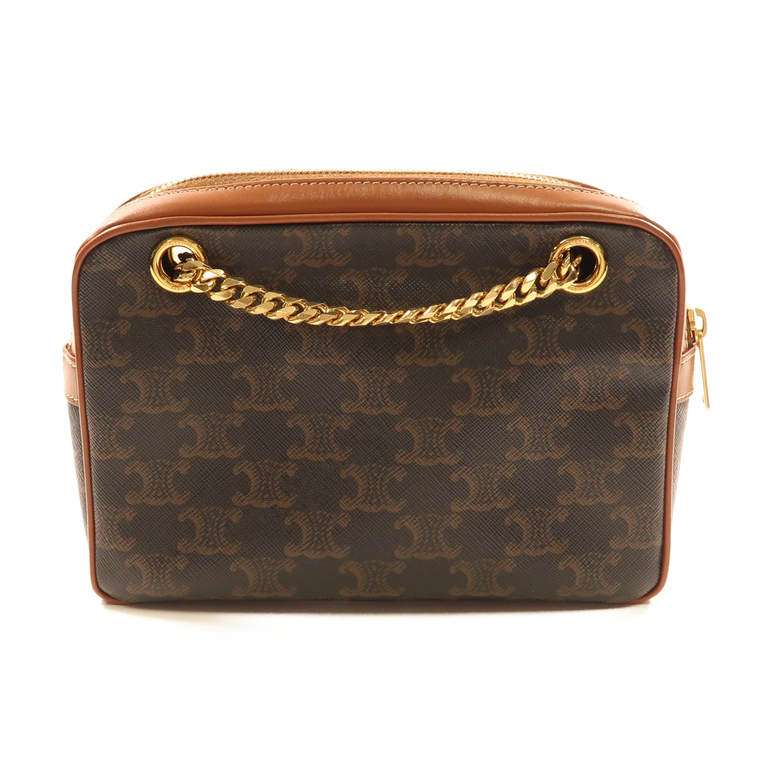 CELINE 塗層帆布Small Patapans金扣鏈帶肩背袋