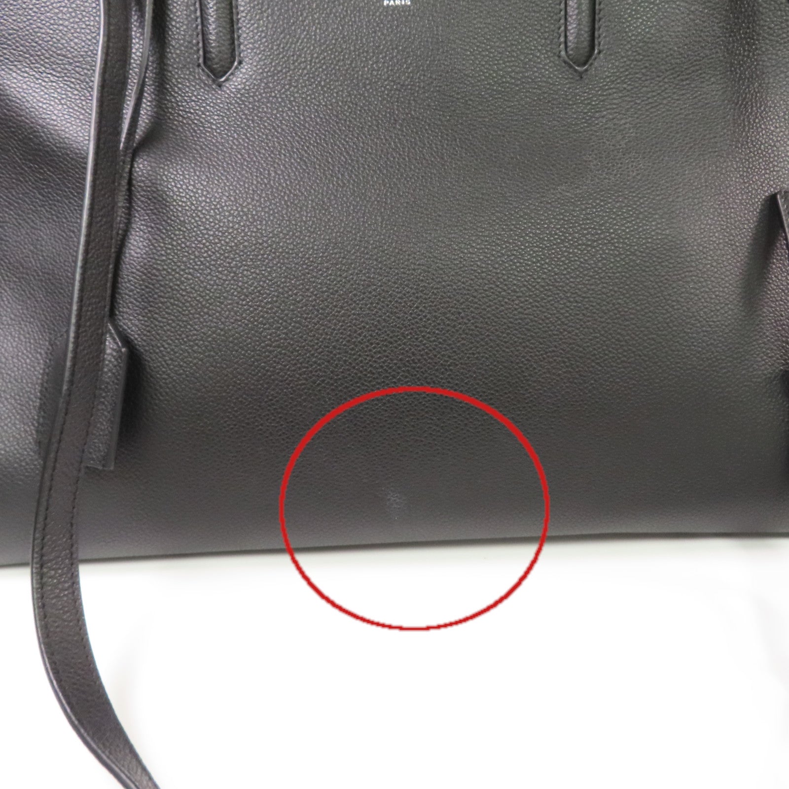 SAINT LAURENT 牛皮皮革Cabas Rive Gauche Bag手挽肩背兩用袋黑色