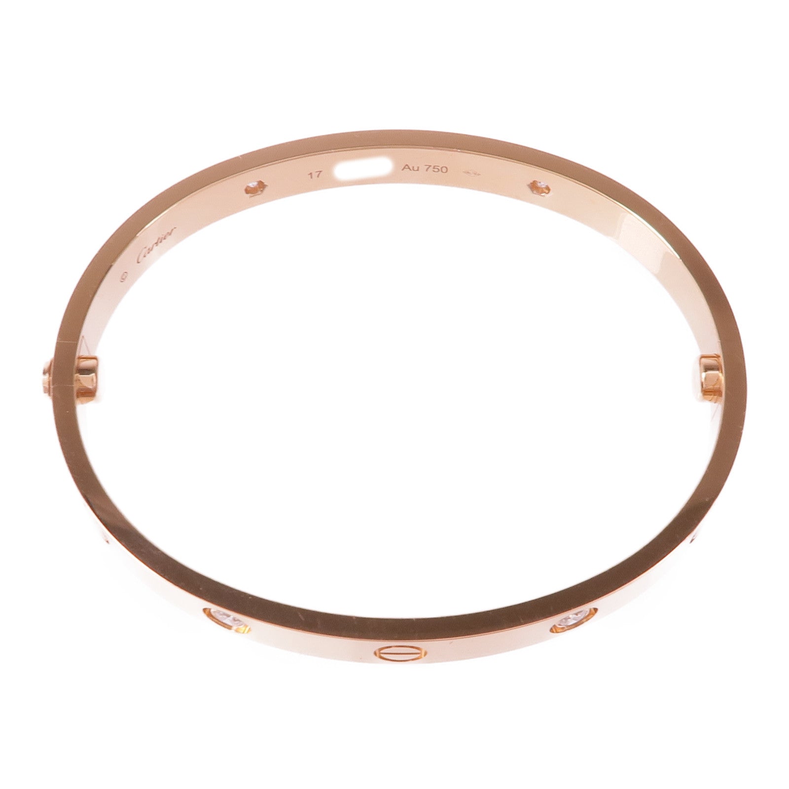 CARTIER 【激減優惠】18K玫瑰金4 Diamonds Love Bracelet鑽石手鏈Cartier#17