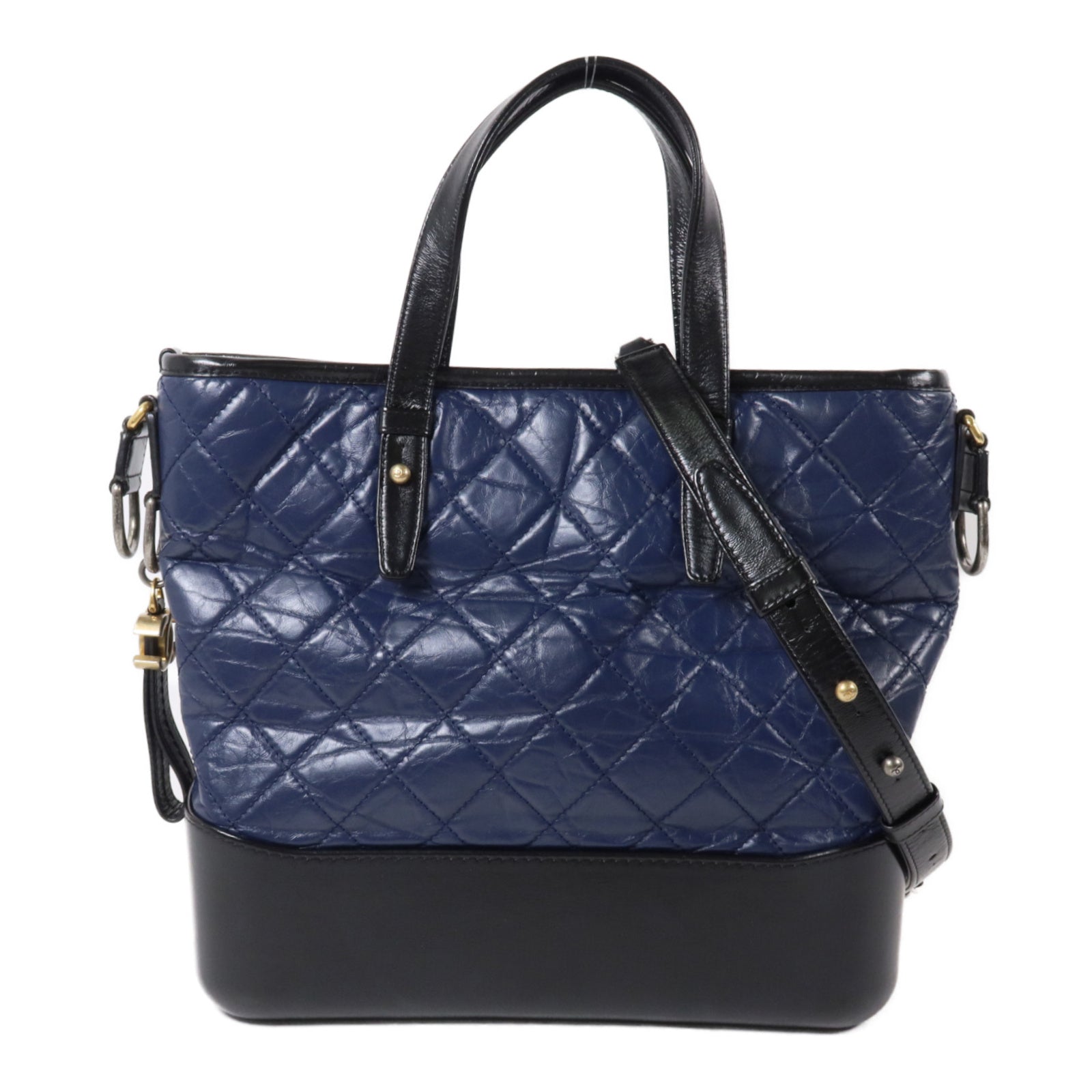 CHANEL 牛皮皮革Gabrielle Shopping Tote鏈帶手挽肩背兩用袋