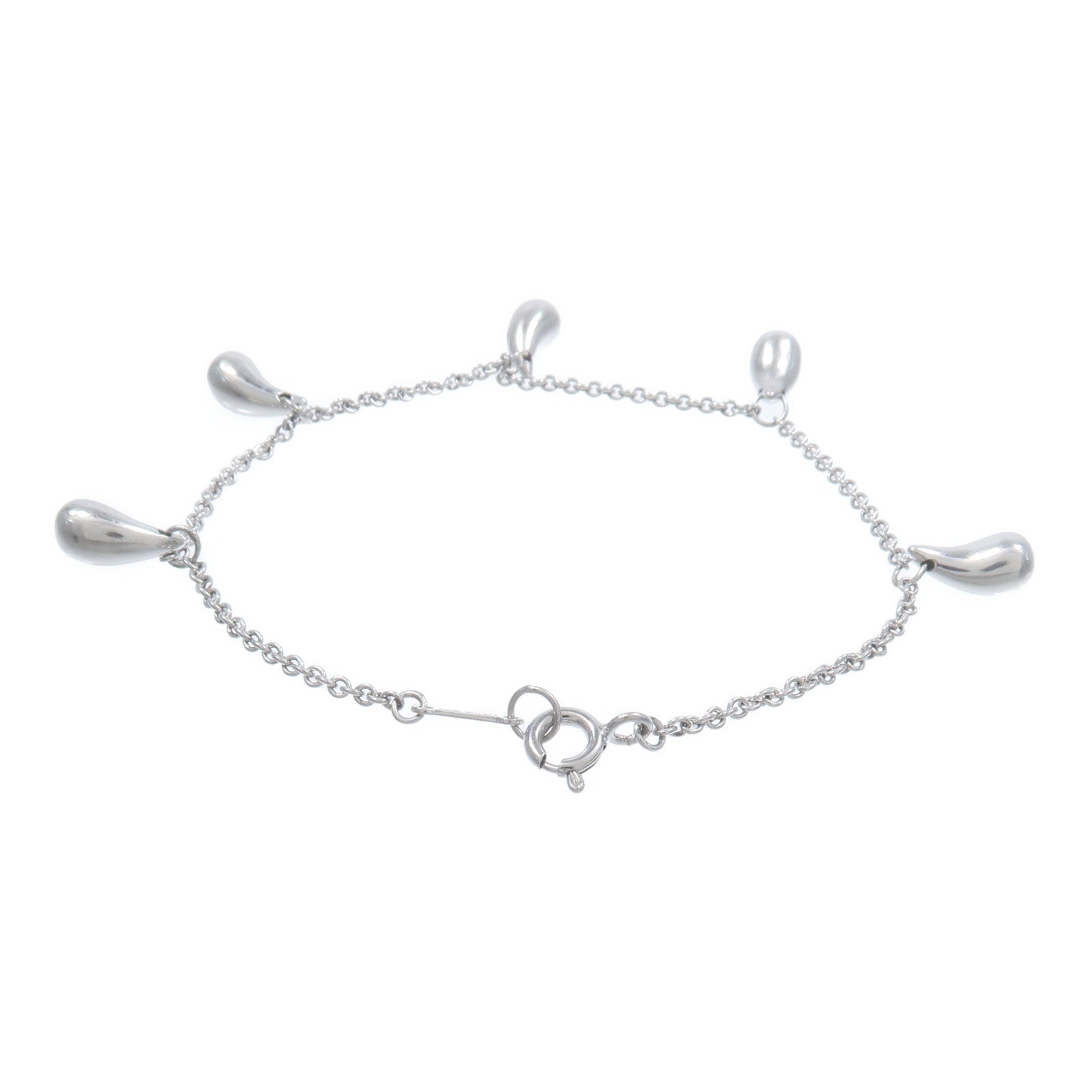 TIFFANY＆CO 925純銀Elsa Peretti Teardrop 5 Bracelet手鏈