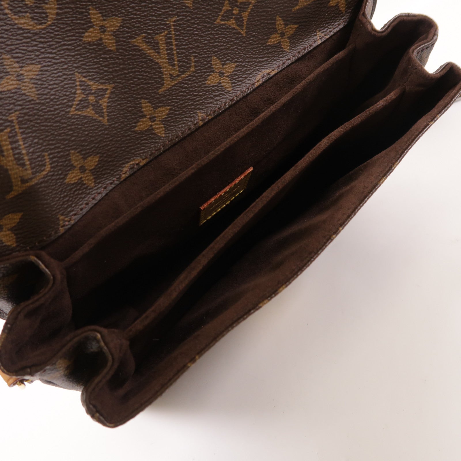 LOUIS VUITTON Monogram Pochette Metis MM金扣手挽肩背兩用袋棕色