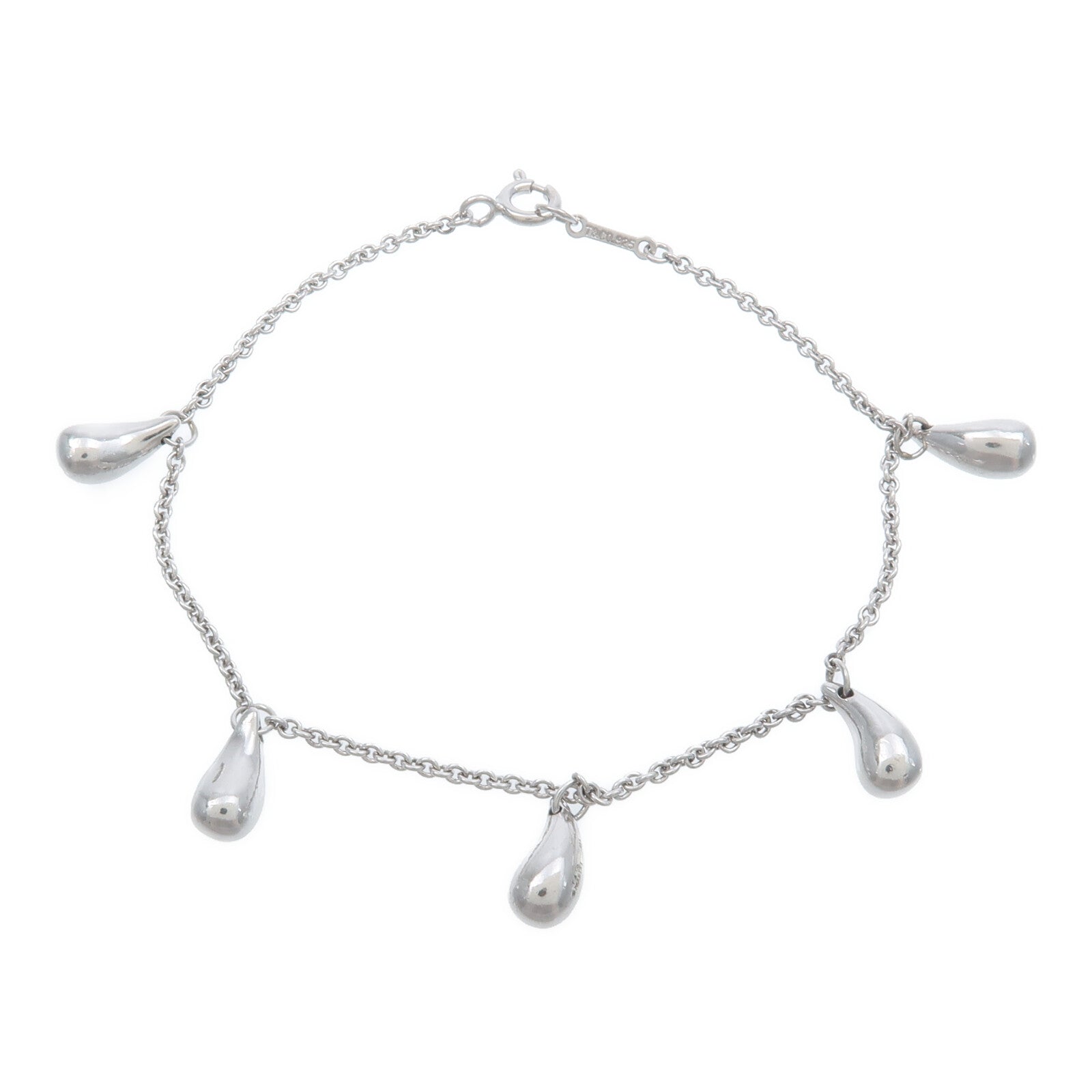 TIFFANY＆CO 925純銀Elsa Peretti Teardrop 5 Bracelet手鏈